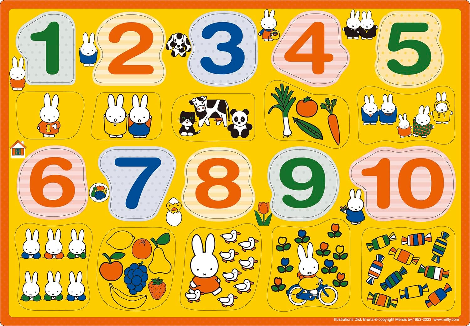 Thumbnail 2 de エポック社 アポロのピクチュアパズル 25-286 ミッフィーとメラニー 12ピース・おかたづけ袋付き