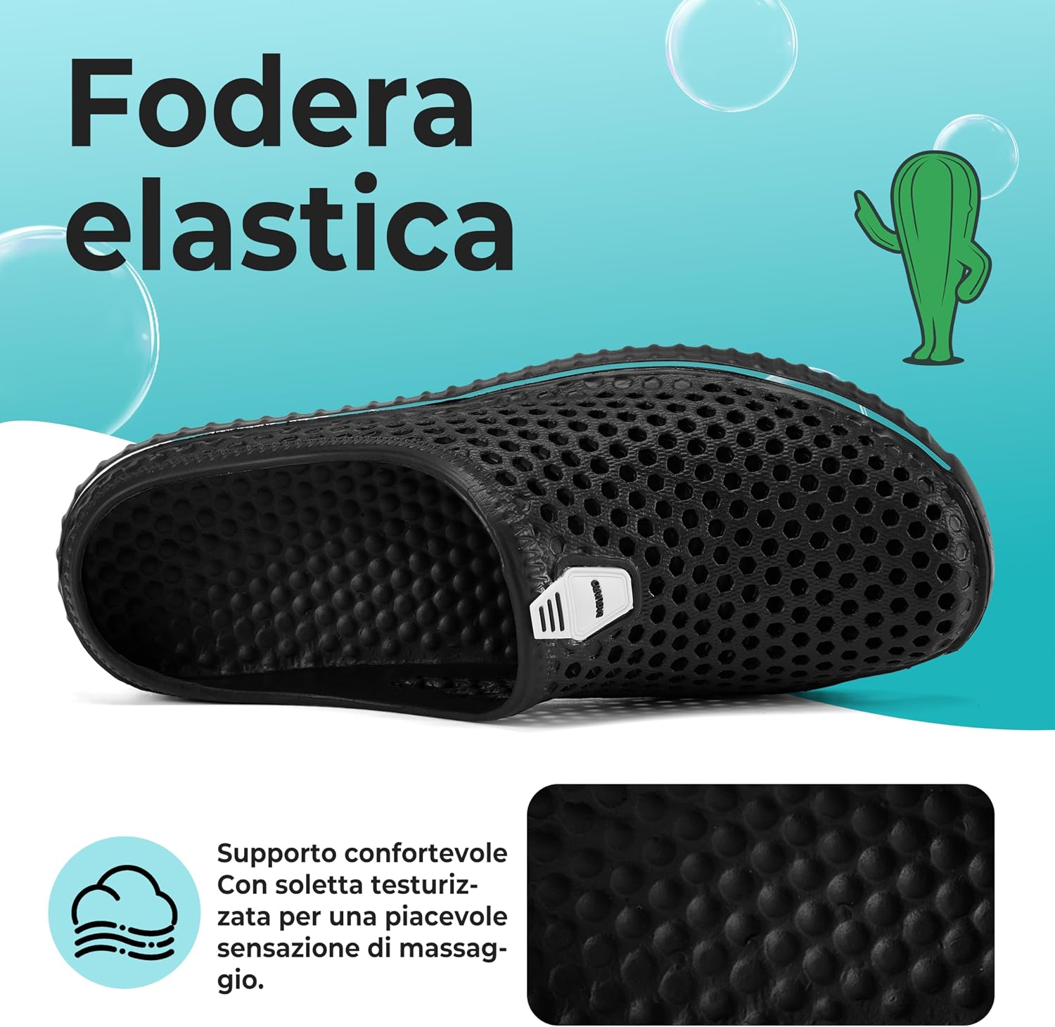 Detalle 2 de SAGUARO Uomo Donna Spiaggia Traspirante Pantofolose Unisex Clocks? No: SAGUARO Sandali Cl