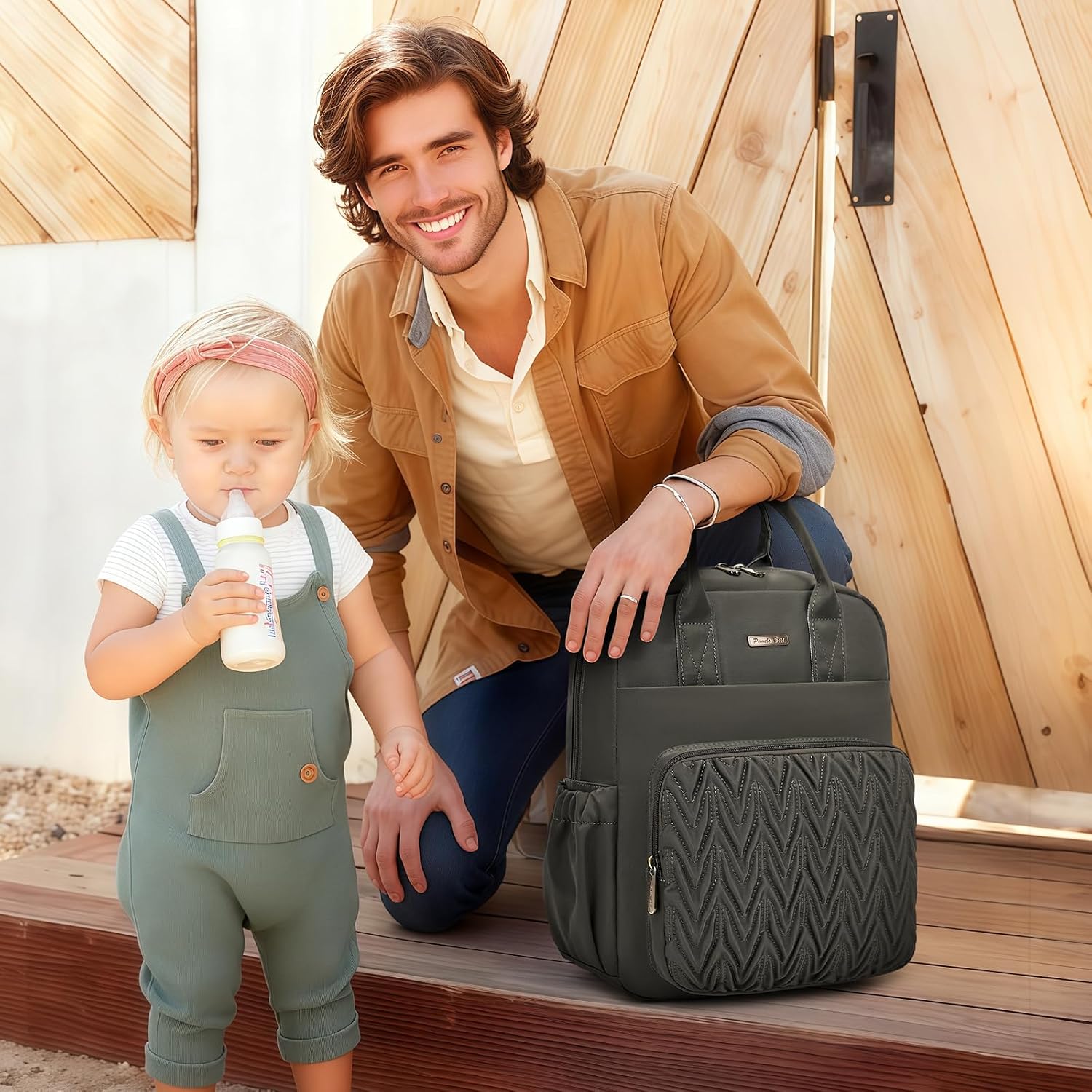 Thumbnail 5 de Pomelo Best Sac à Dos à Langer pour Bébé avec Matelas à Langer – Élegant et Pratique pour le Quotidien