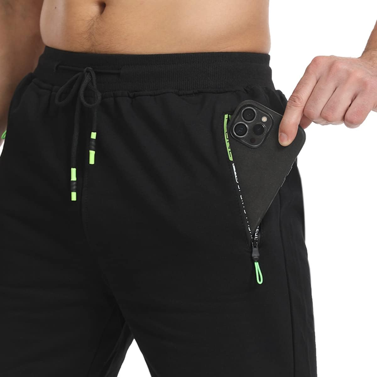 Thumbnail 2 de JustSun Herren Shorts Kurze Sporthose aus Baumwolle mit Stretch und Reißverschlüssen