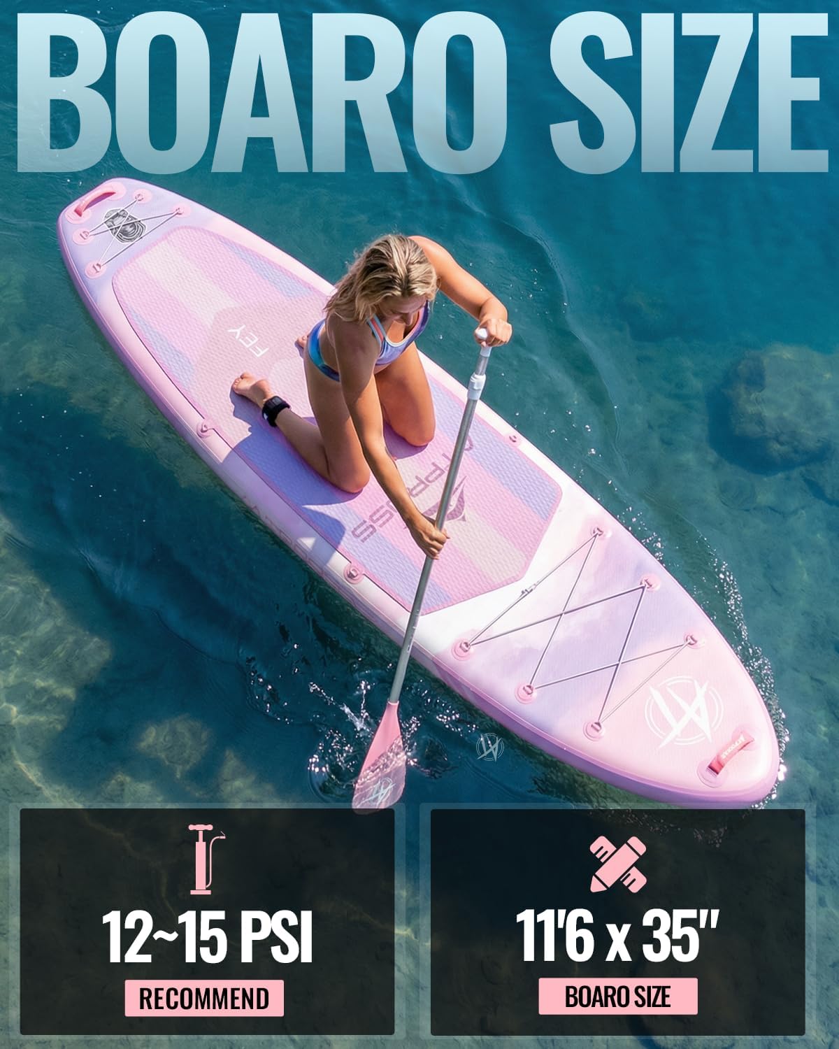 Thumbnail 2 de ATPROSS 11'6" x 35" Inflatable Paddle Board (450 lbs capacity) with SUP Accessories Kit & Backpack