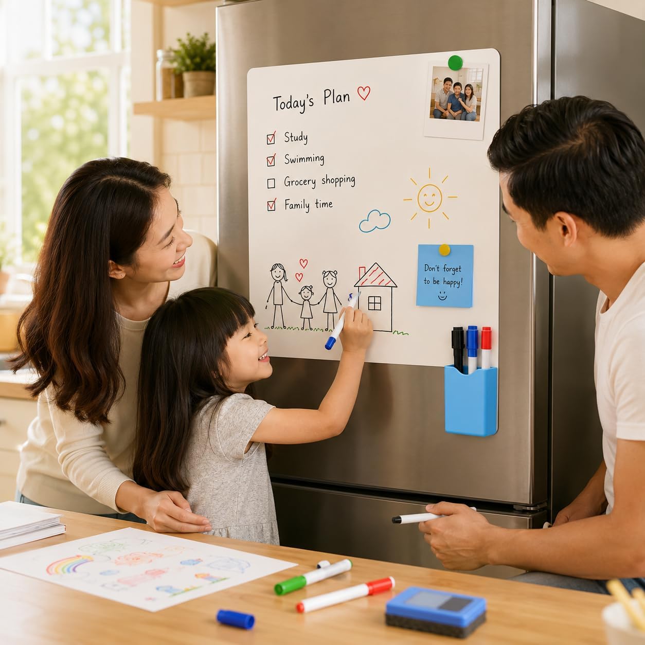 Detalle 2 de Babenoun Magnetic ban24-39 Dry Erase Whiteboard, 24 x 39 in, Cuttable
