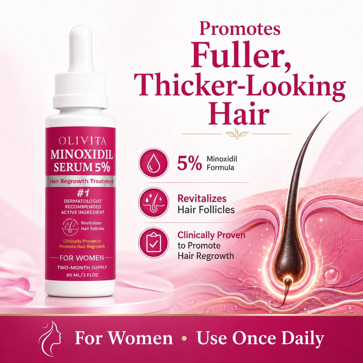 Thumbnail 3 de OLIVITA Minoxidil Hair Regrowth Serum 5%