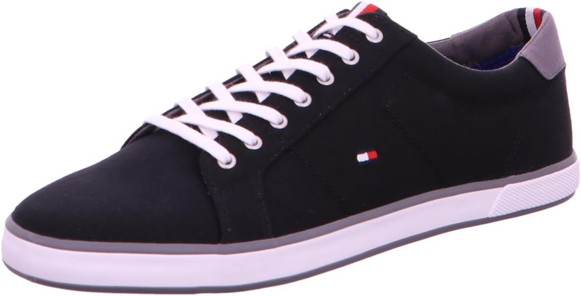 Detalle de Tommy Hilfiger Baskets Vulcanisées Homme – Élégance décontractée en toile et coton