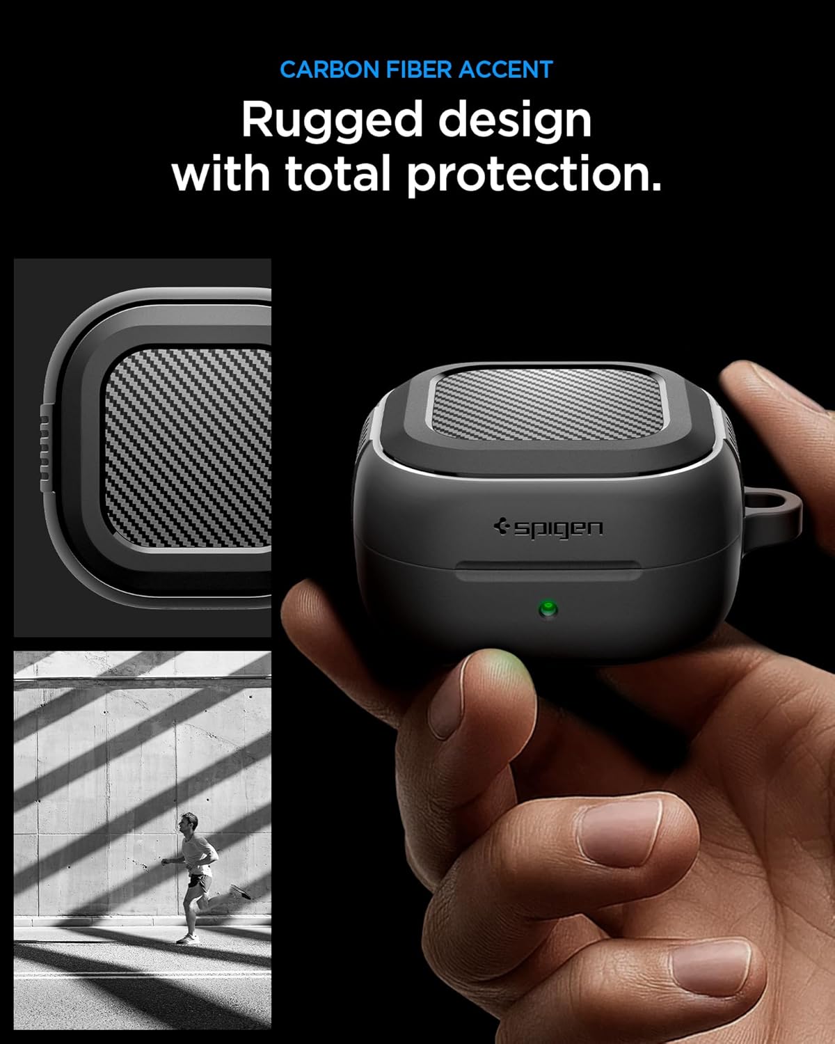 Thumbnail 2 de Spigen Rugged Armor — coque mate à 2 couches pour Samsung Galaxy Buds 4 Pro / Buds 4 (2026), noir mat