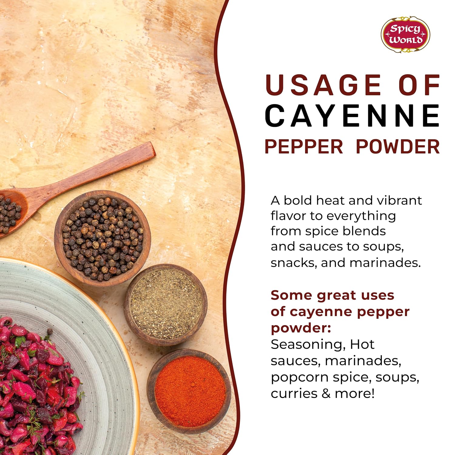 Thumbnail 4 de Spicy World Cayenne Pepper Powder, 5 lb, 50,000 SHU, Finely Ground