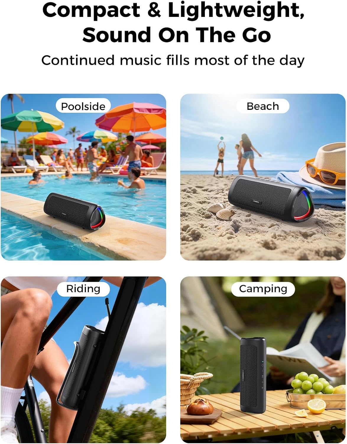 Thumbnail 6 de BolaButty Bluetooth Speaker with HD Sound (IPX5, up to 20H, TWS pairing) — Portable Wireless Speaker in Black