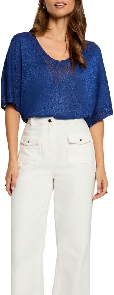 Detalle de Morgan Pull Beige Femme MCHRIS – Pull féminin au style intemporel