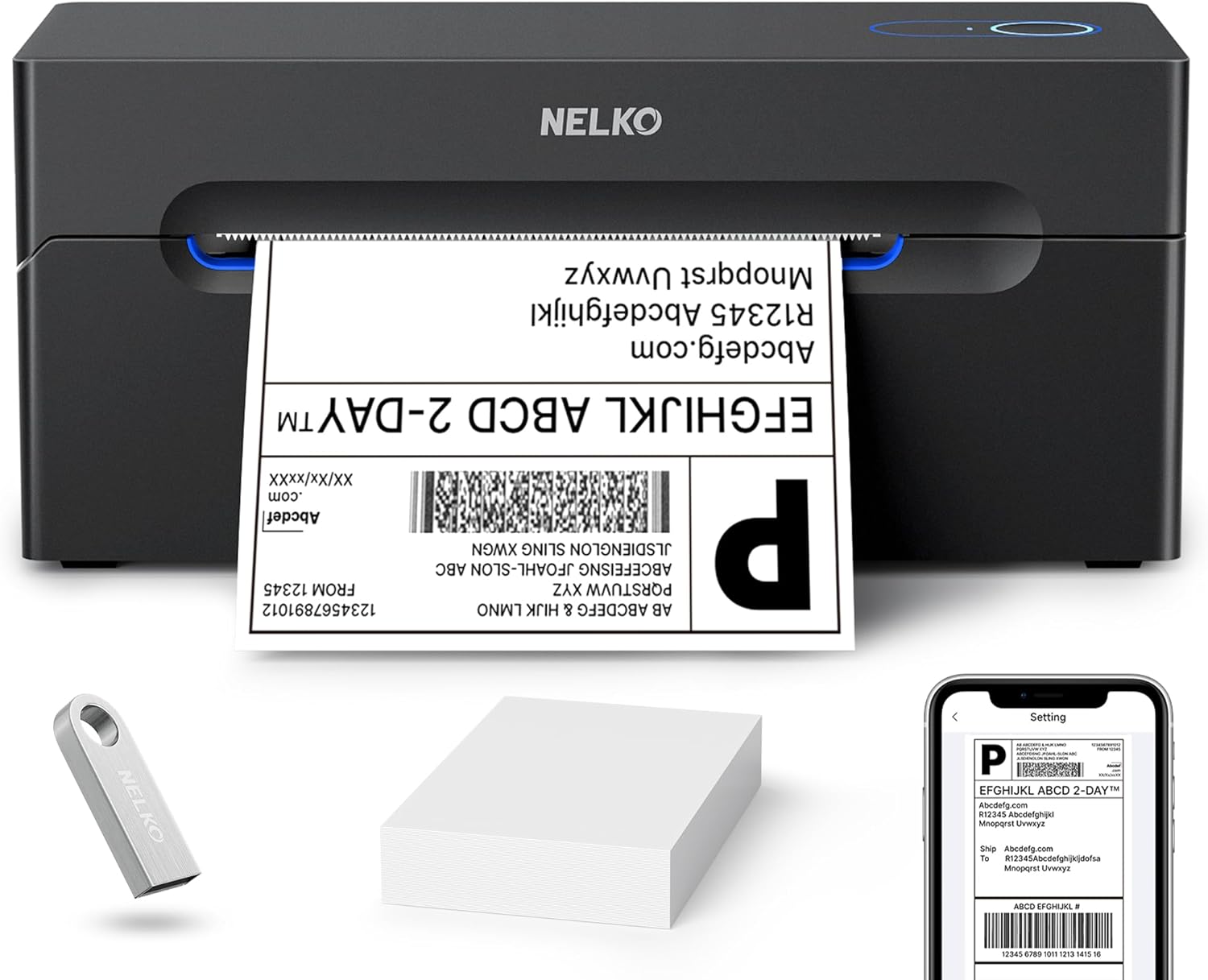 Detalle de Nelko Bluetooth Thermal Label Printer 📨