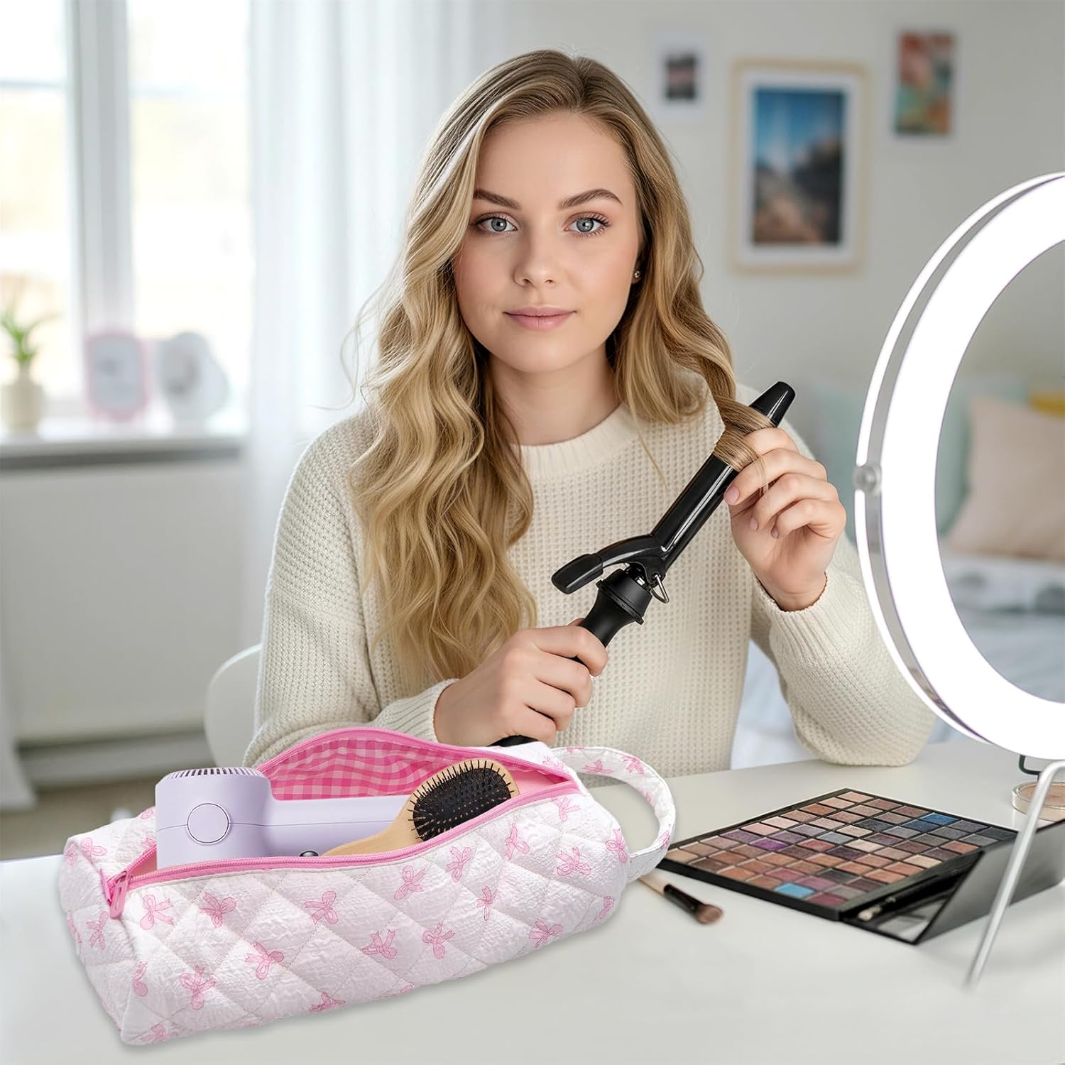 Detalle de LJCZKA Portable Small Hair Tools Carry Bag review