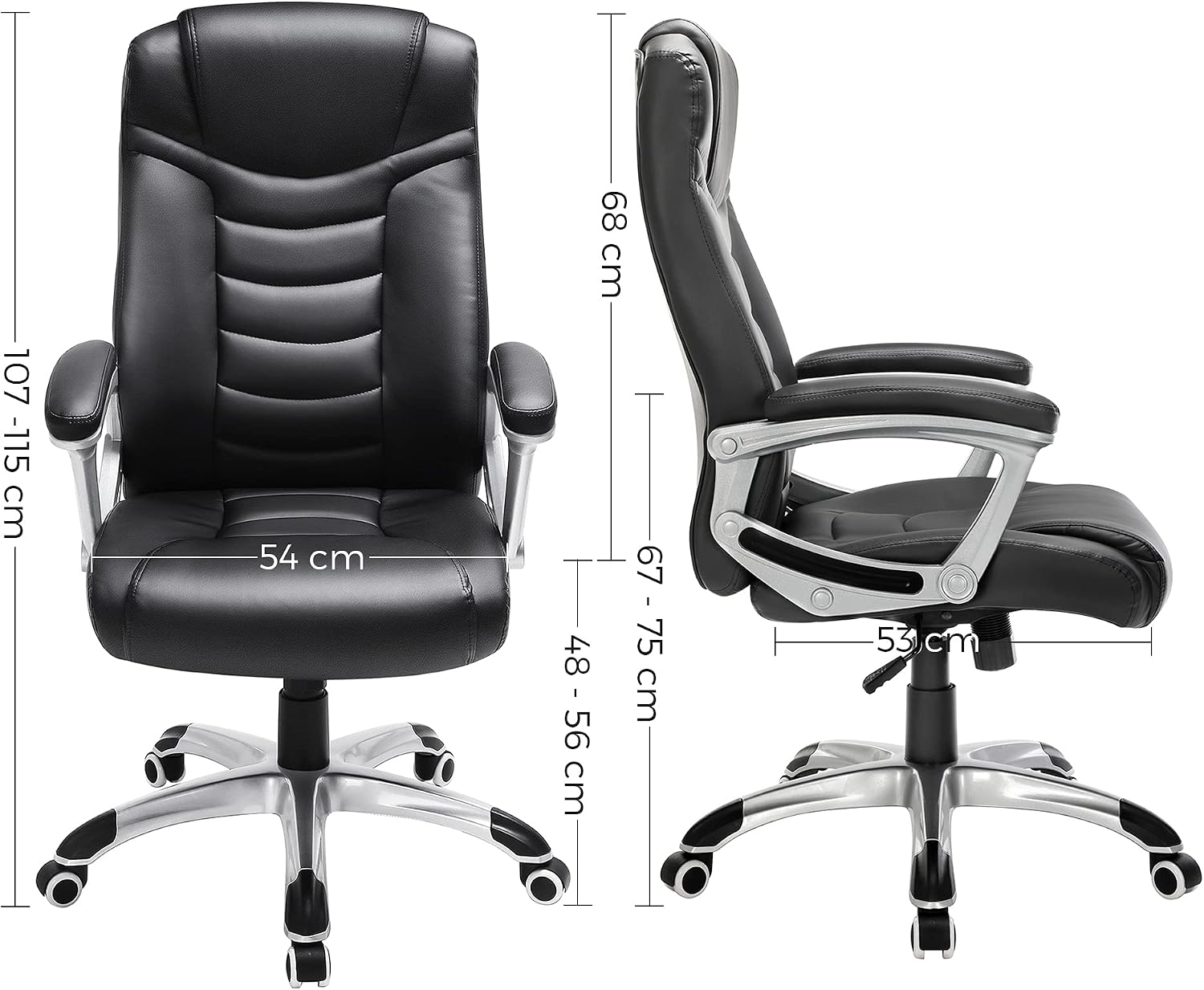 Thumbnail 3 de SONGMICS Ergonomischer Bürostuhl OBG21B – höhenverstellbar, robust & langlebig