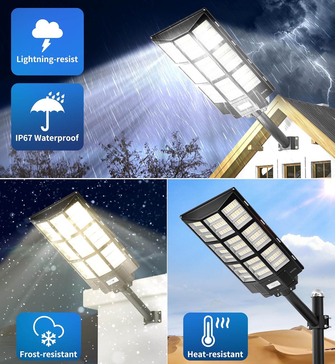 Detalle de Gefolly Solar Street Light SL-12000W