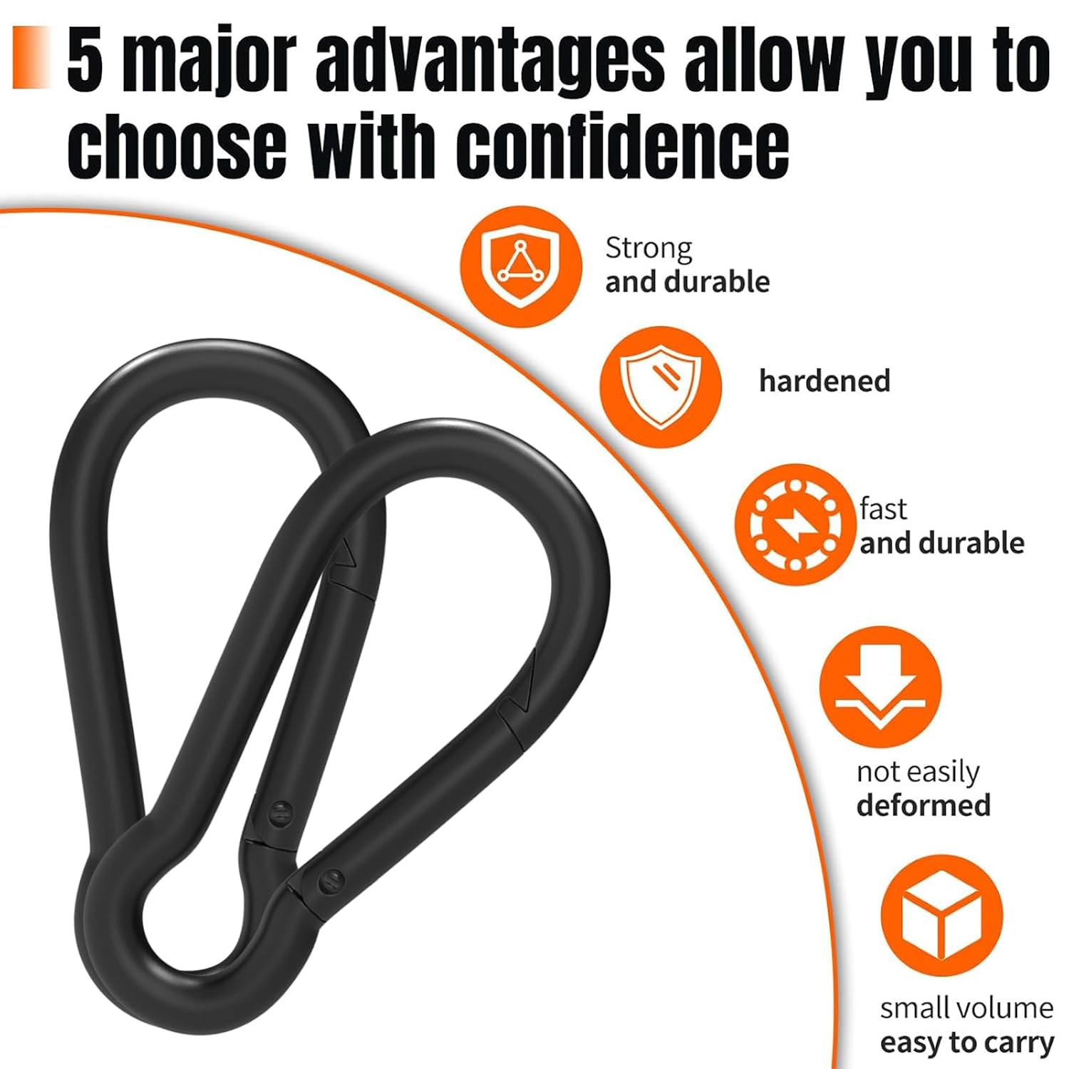 Thumbnail 5 de V-chen Carabiner Clips Galvanized Steel