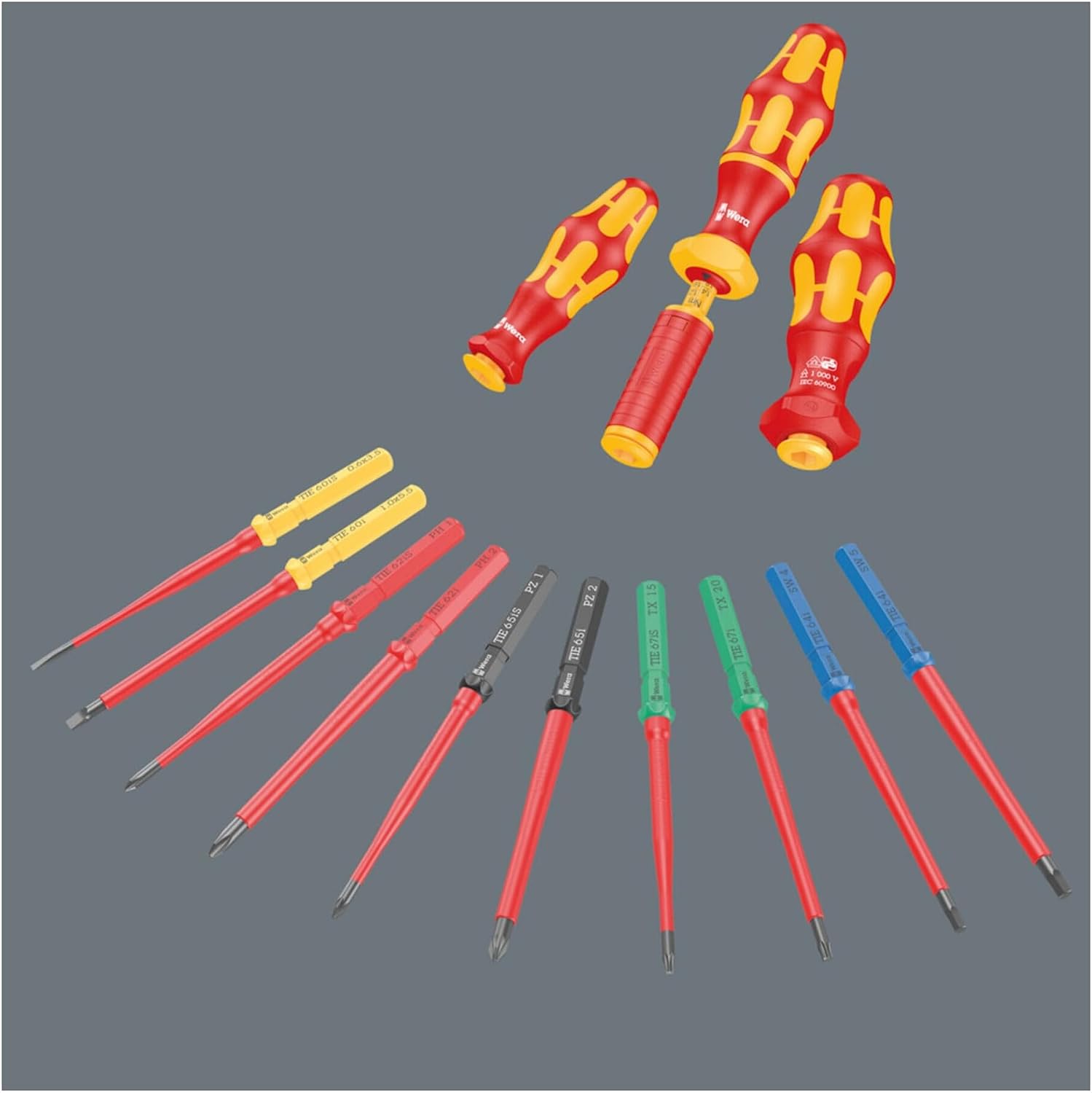 Detalle de Wera Kraftform Kompakt VDE 60 i TiE – izolowany trzpień 0,6 x 3,5 x 157 mm