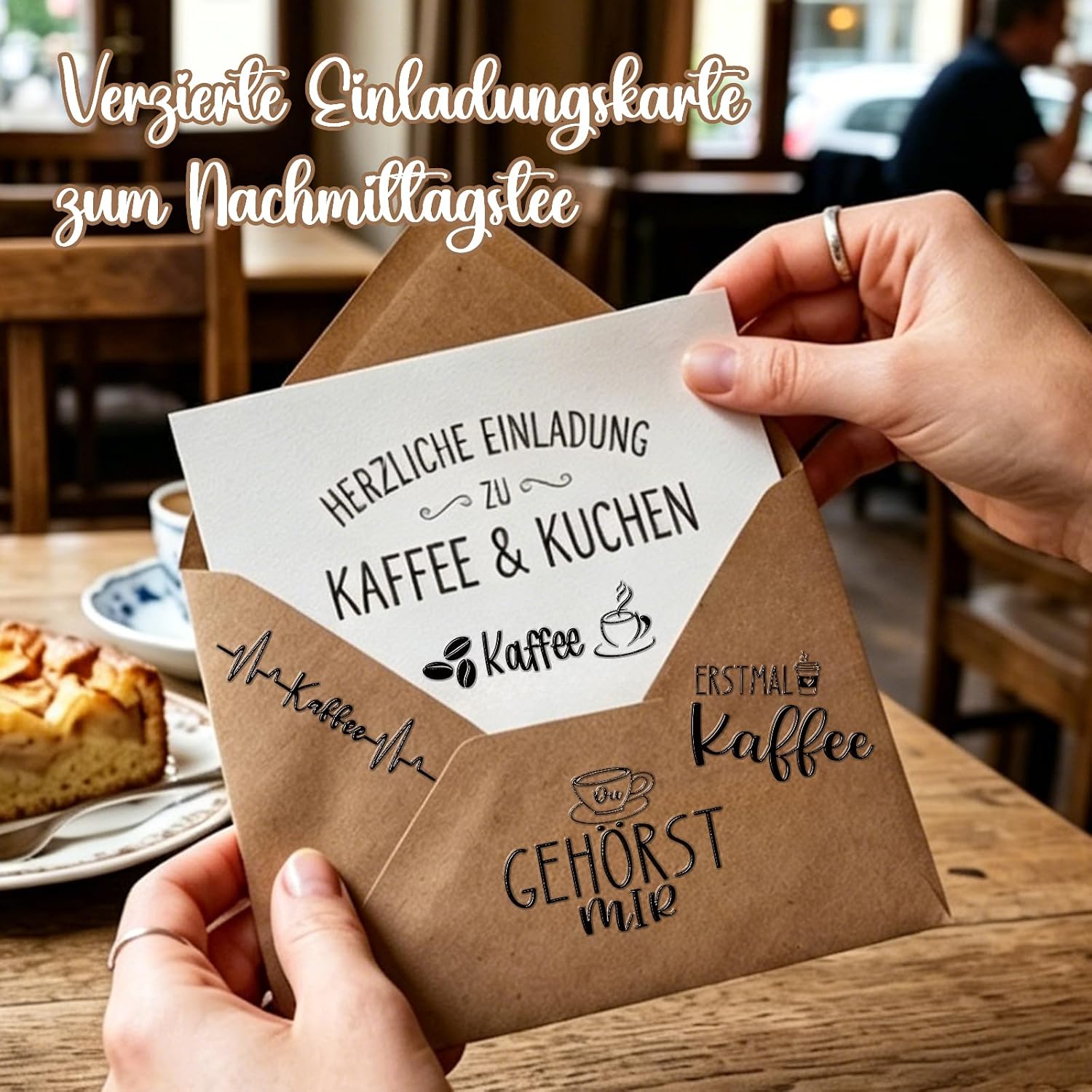 Thumbnail 6 de Rub-On Sticker Set Kaffee & Barista Sprüche – Abreibebilder für Glas, Keramik & Holz