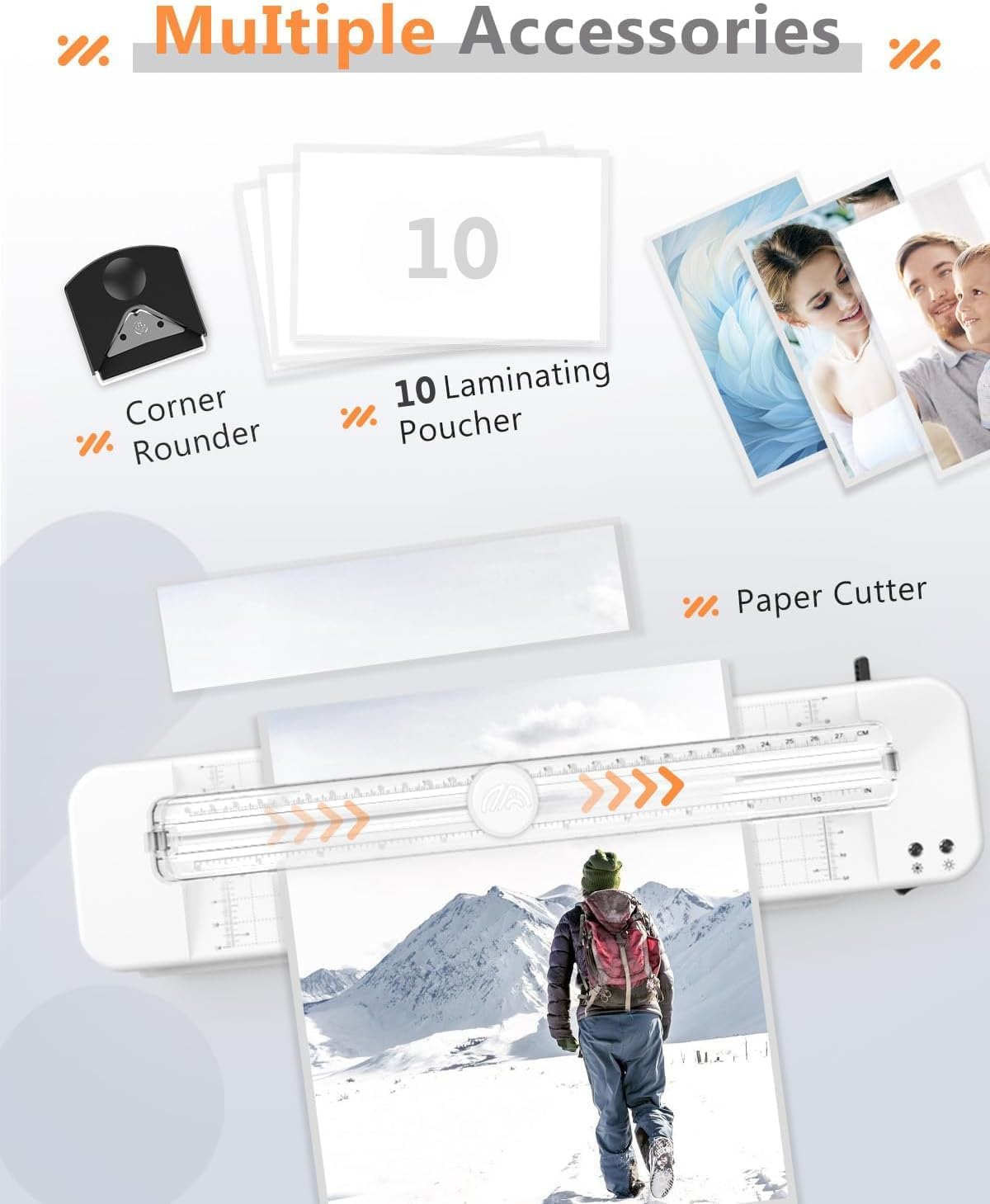 Thumbnail 6 de Raycial A3 Laminator Machine with Built-in Cutter & Corner Rounder (Fast Warm-up) for Home Office and School