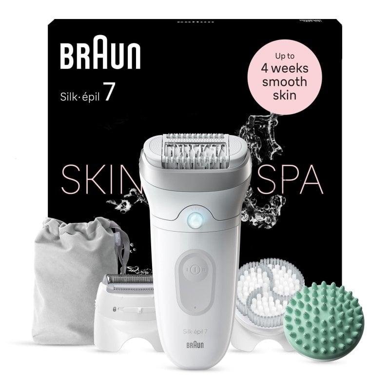 Detalle 2 de Braun Silk-épil 7 7-081 Blanco: depilación de raíz con 40 pinzas y uso en húmedo/seco