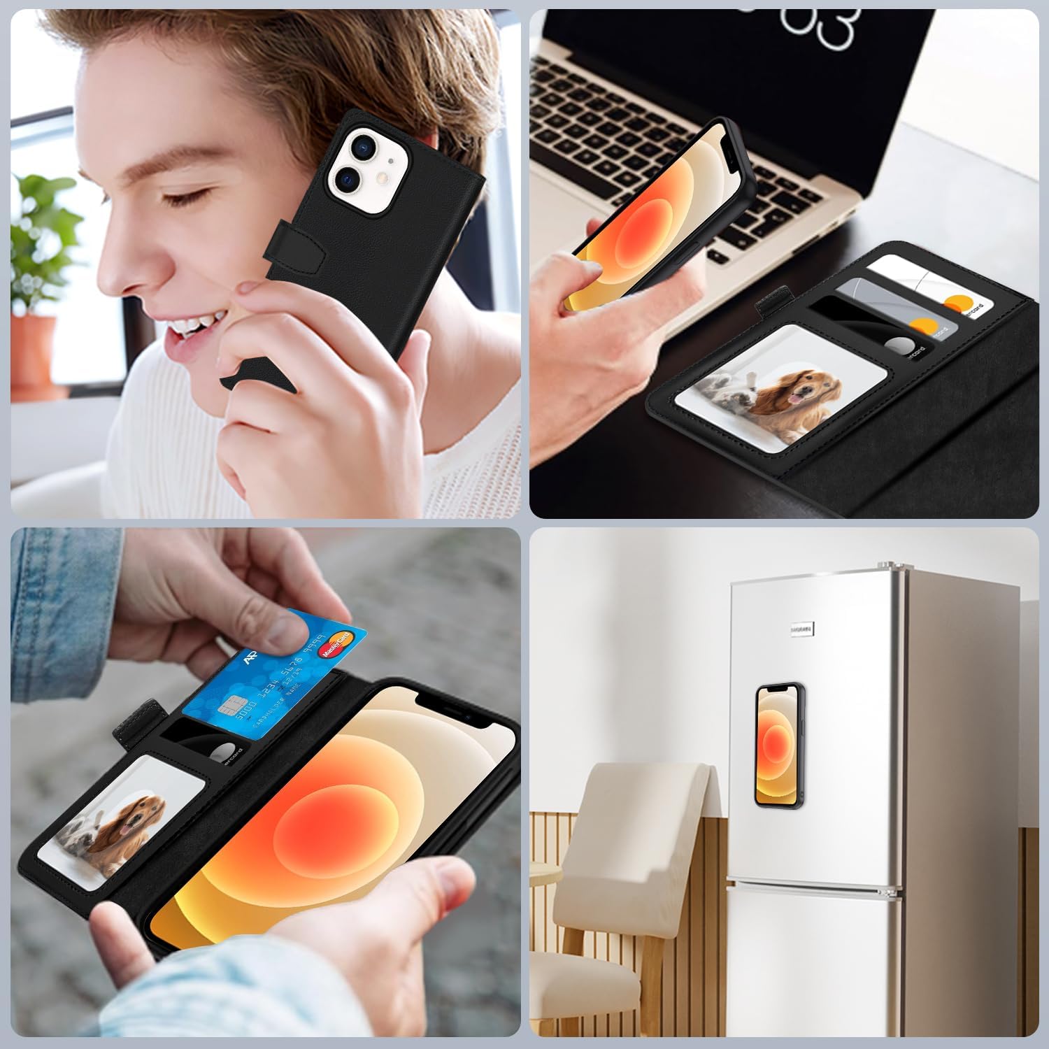 Thumbnail 6 de XTCASE Magnétique Coque pour iPhone 12/12 Pro — Étui 2 en 1 PU premium avec rabat et porte-cartes