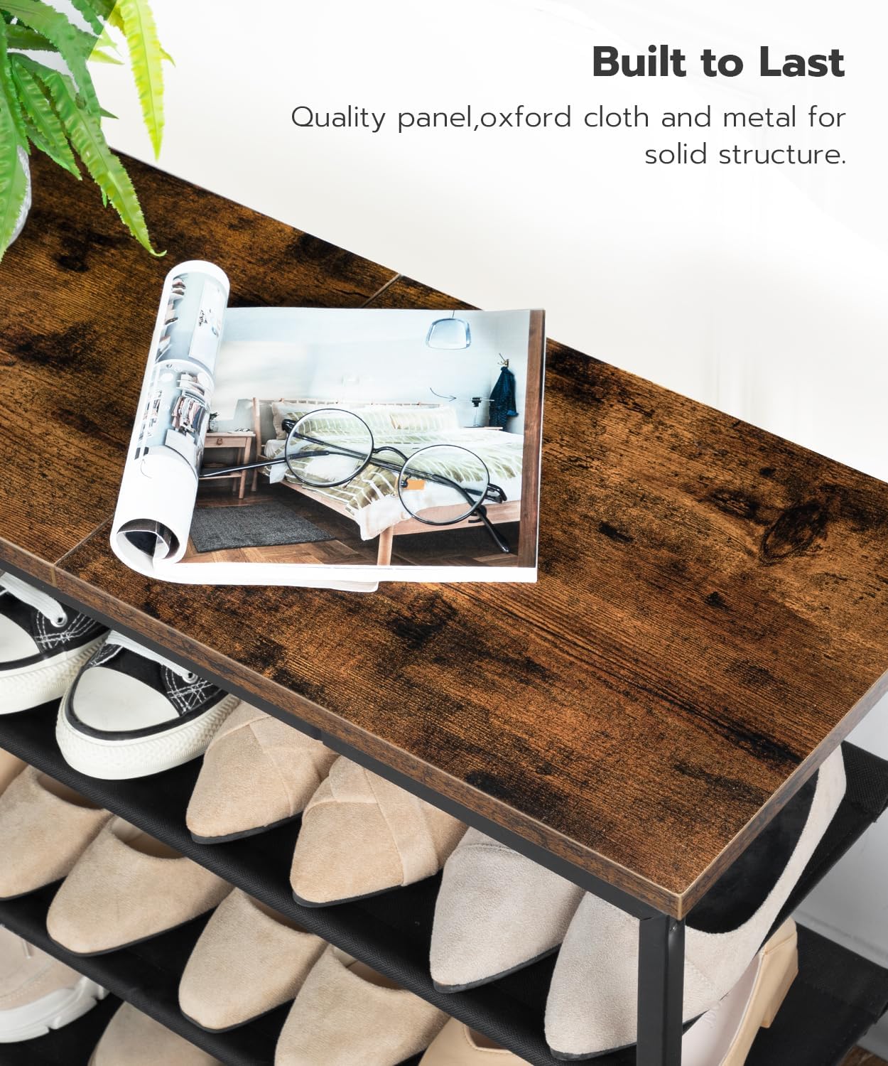Thumbnail 4 de HOOBRO BF47XJ01G1 4-Tier Shoe Rack for 12-16 Pairs ๐