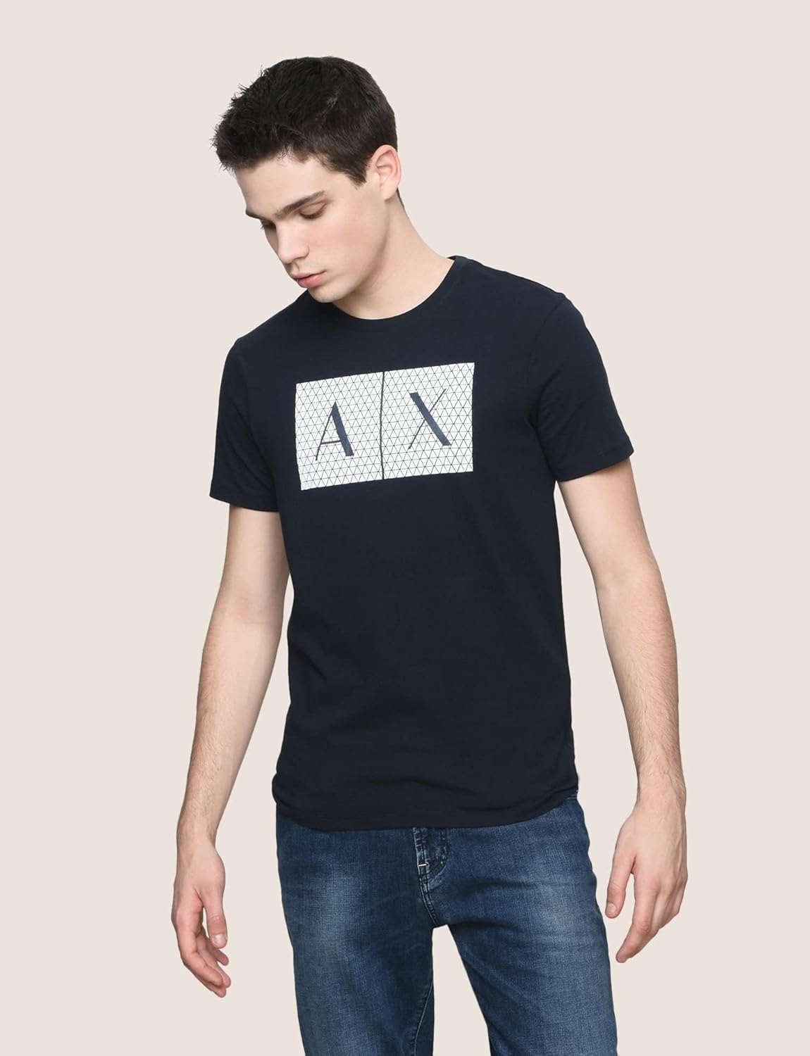 Thumbnail 2 de Armani Exchange Rectangular Box T-Shirt Uomo - Cotone morbido, vestibilità aderente e stampa geometrica