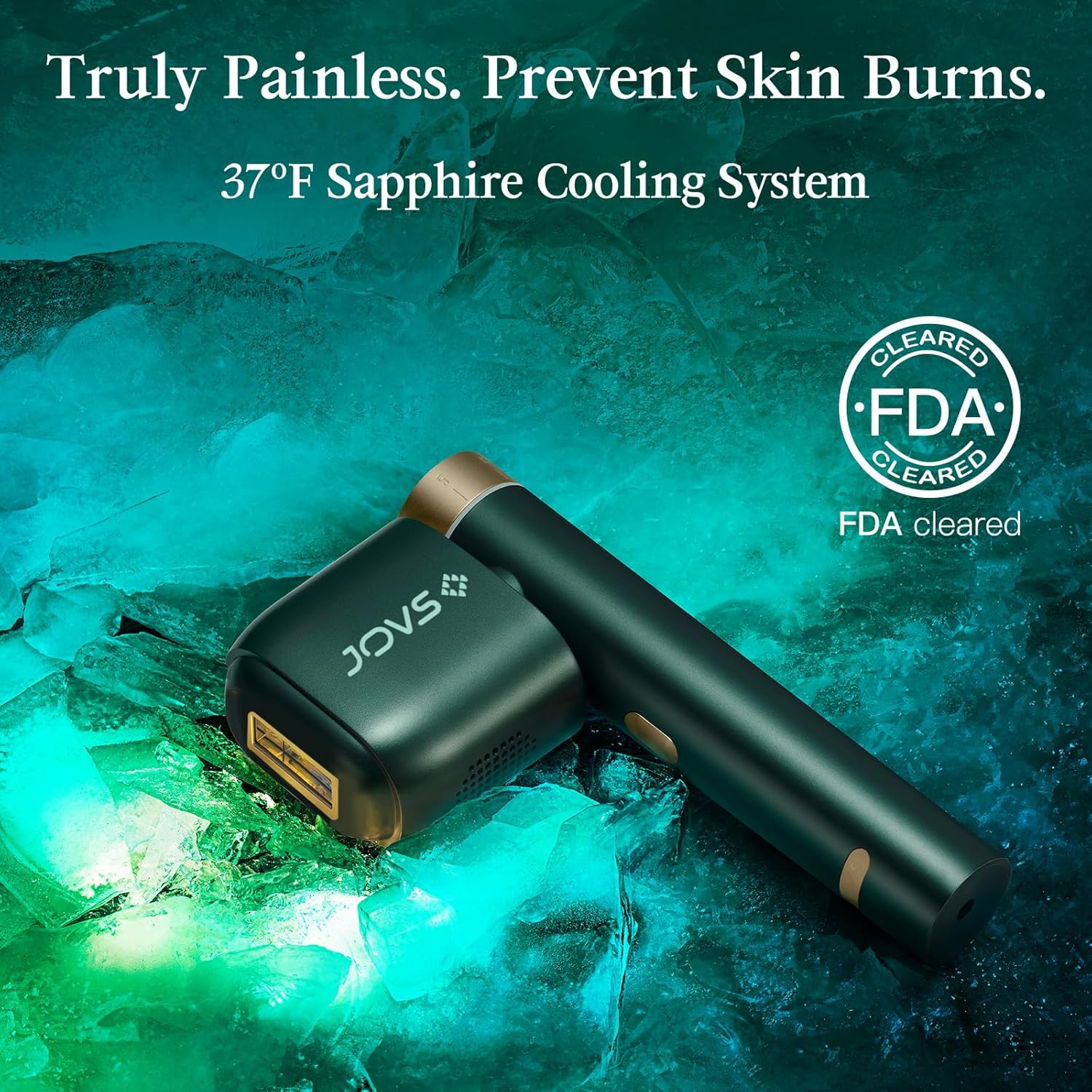 Detalle 2 de JOVS Laser Hair Removal IPL Device with 37°F Sapphire Cooling, 6 Modes, 330° Rotating Head