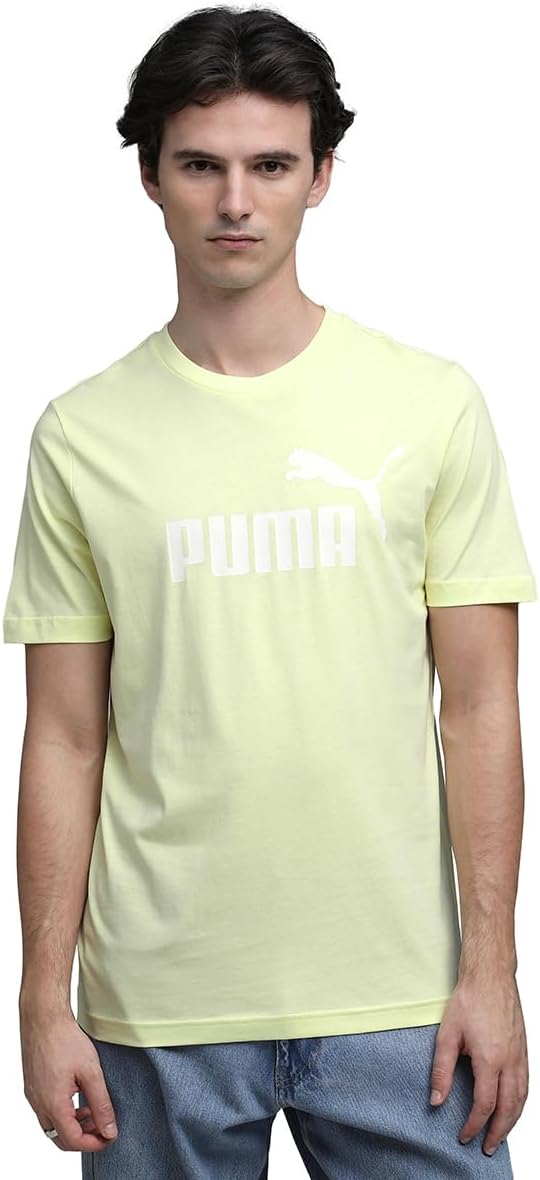 Detalle de PUMA T‑Shirt Logo N°1 ESS Homme – coupe droite et coton/jersey simple