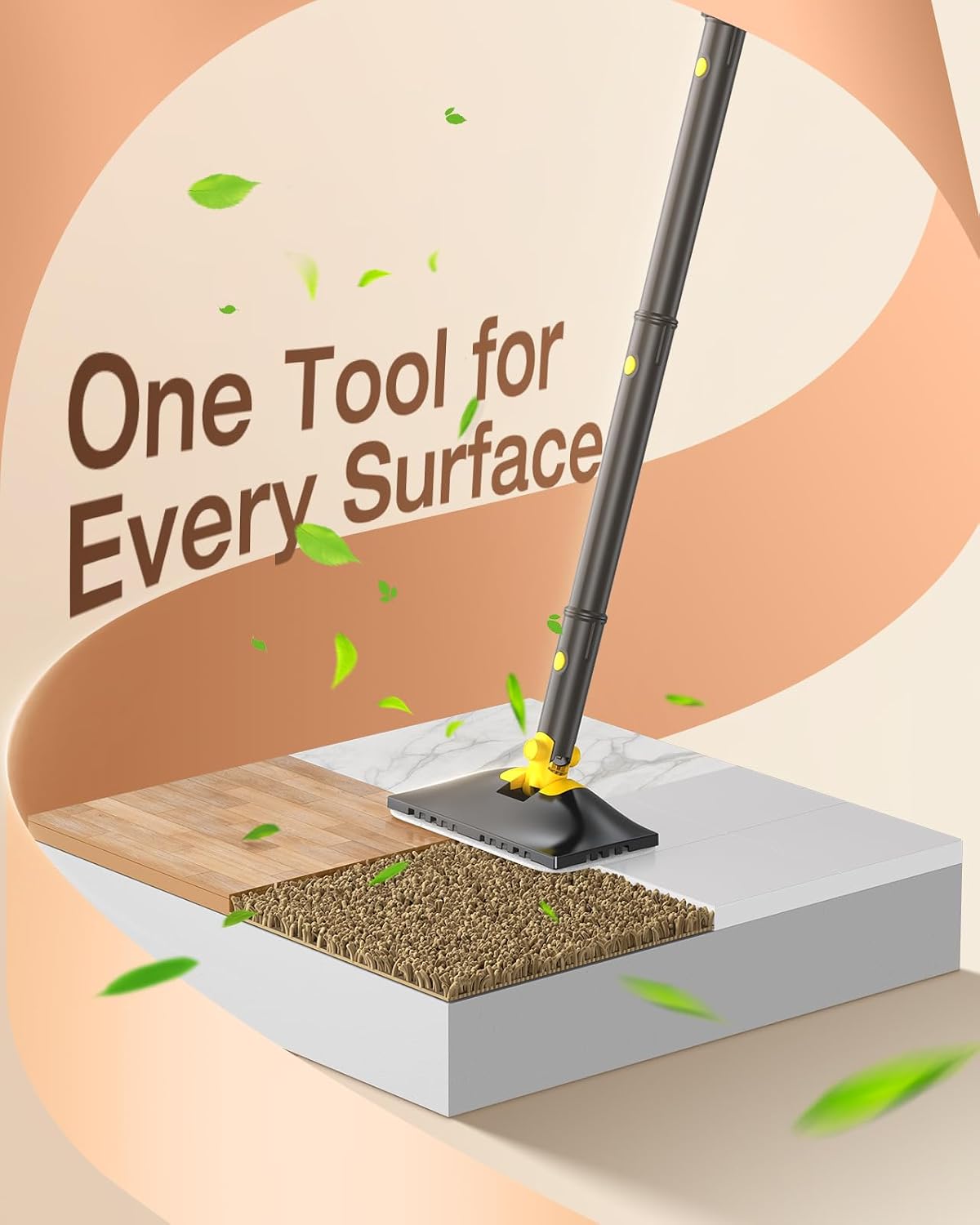 Thumbnail 6 de 10-in-1 Steam Mop with Detachable Handheld Steamer (350ml Tank, 10s Heat-Up, 248°F) for Floors, Carpets, Tiles, BBQ Grills and More