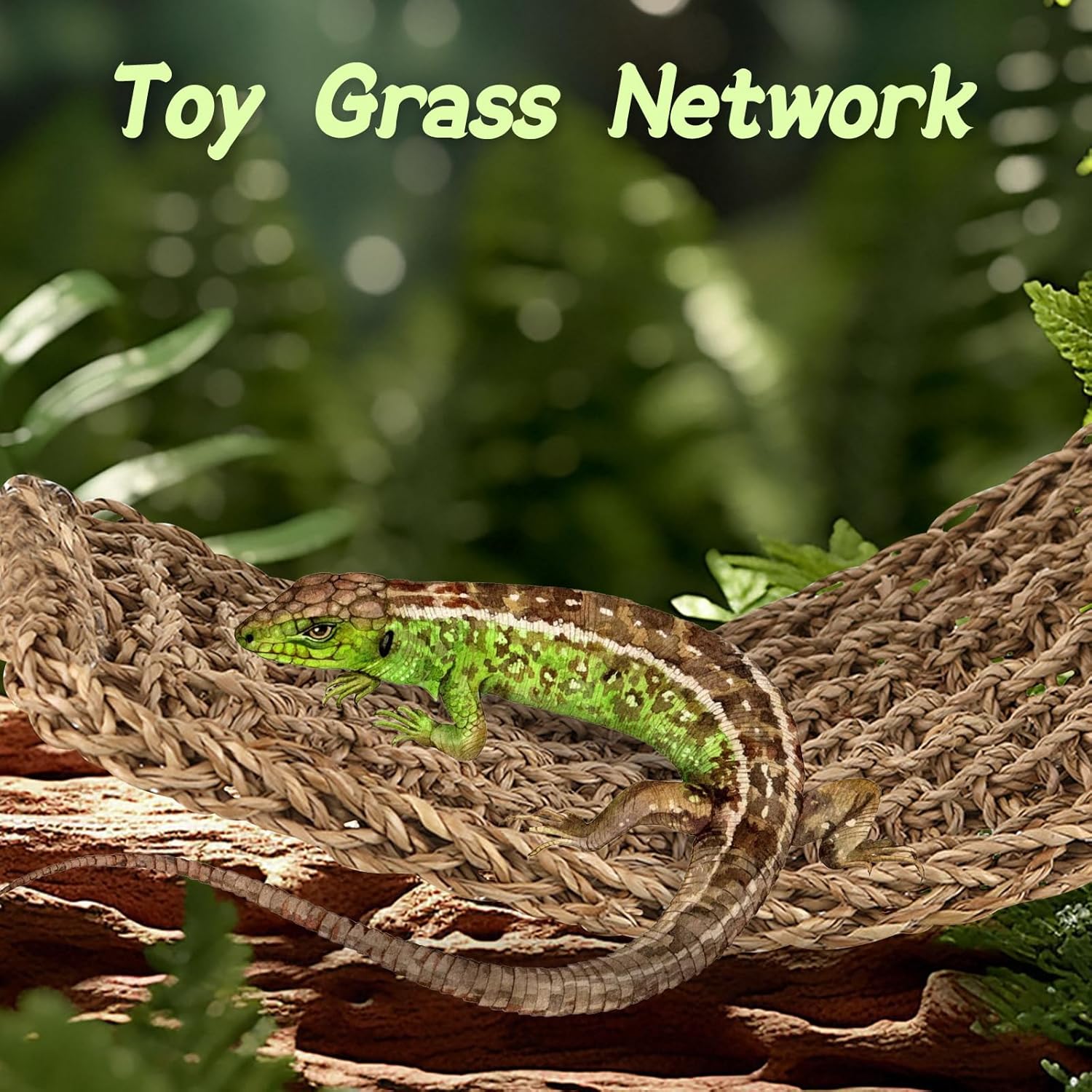 Thumbnail 5 de Artificial Reptile Hammock & Hanging Plant Vine Decoration for Terrariums (with suction cups)