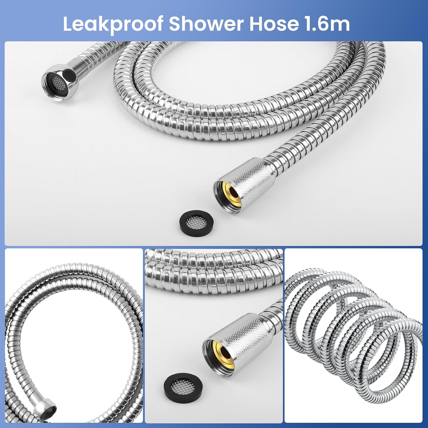 Thumbnail 6 de YEAUPE Pommeau de douche avec filtre indépendant — 1,6 m, 6 modes, haute pression, anti-calcaire, chrome