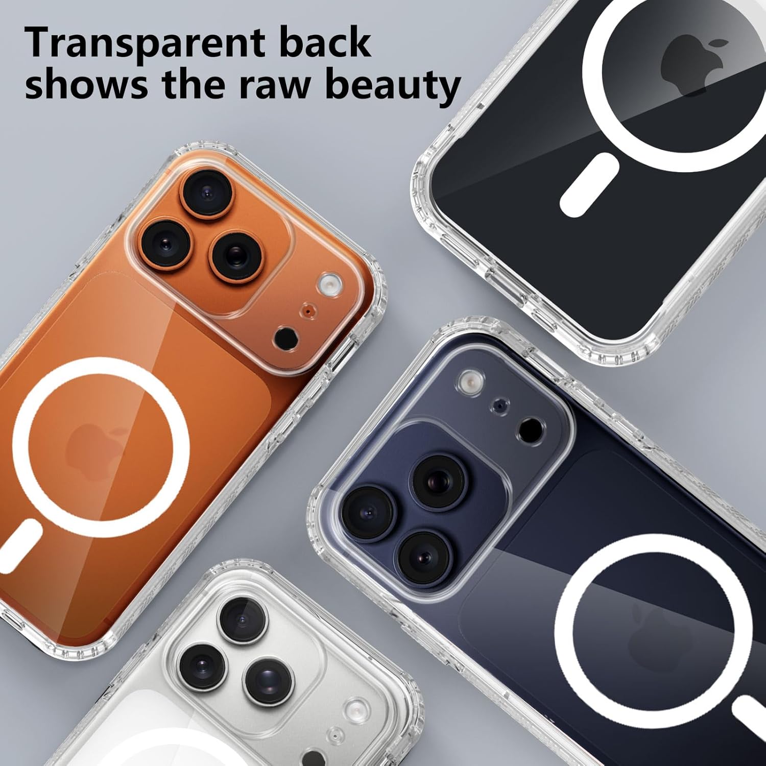 Thumbnail 5 de XTCASE Coque magnétique transparente pour iPhone 17 Pro – Protection 360° avec écran intégré