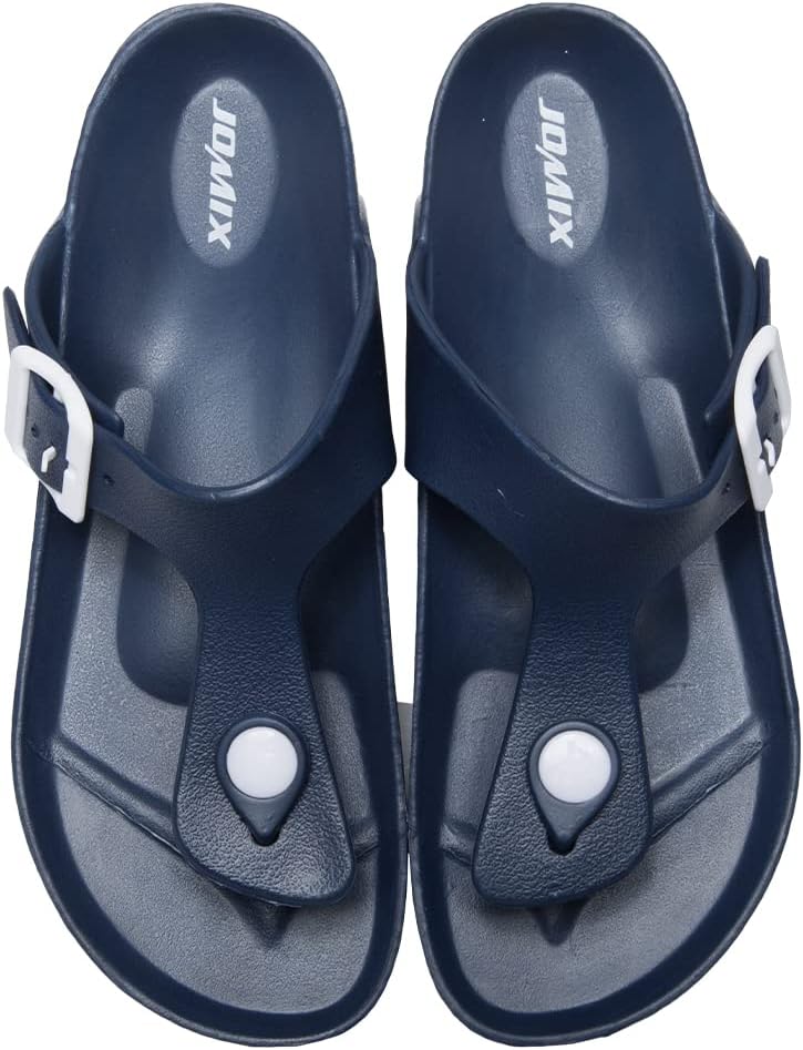 Detalle 2 de JOMIX teenslippers voor dames van rubber met verstelbare bandjes en profielzool