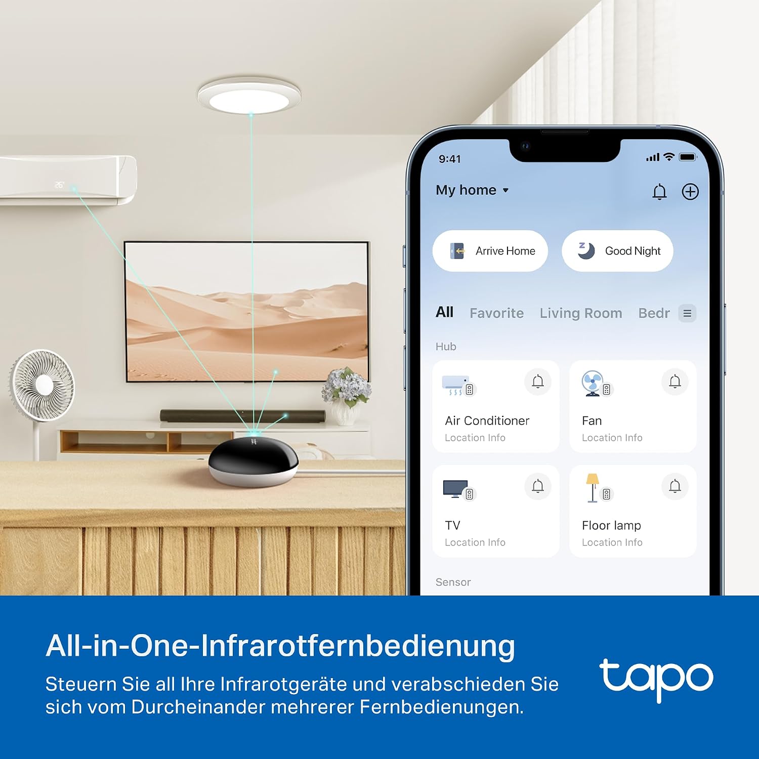 Detalle 2 de Tapo H110 IR-Fernbedienung 8000 Marken unterstützt
