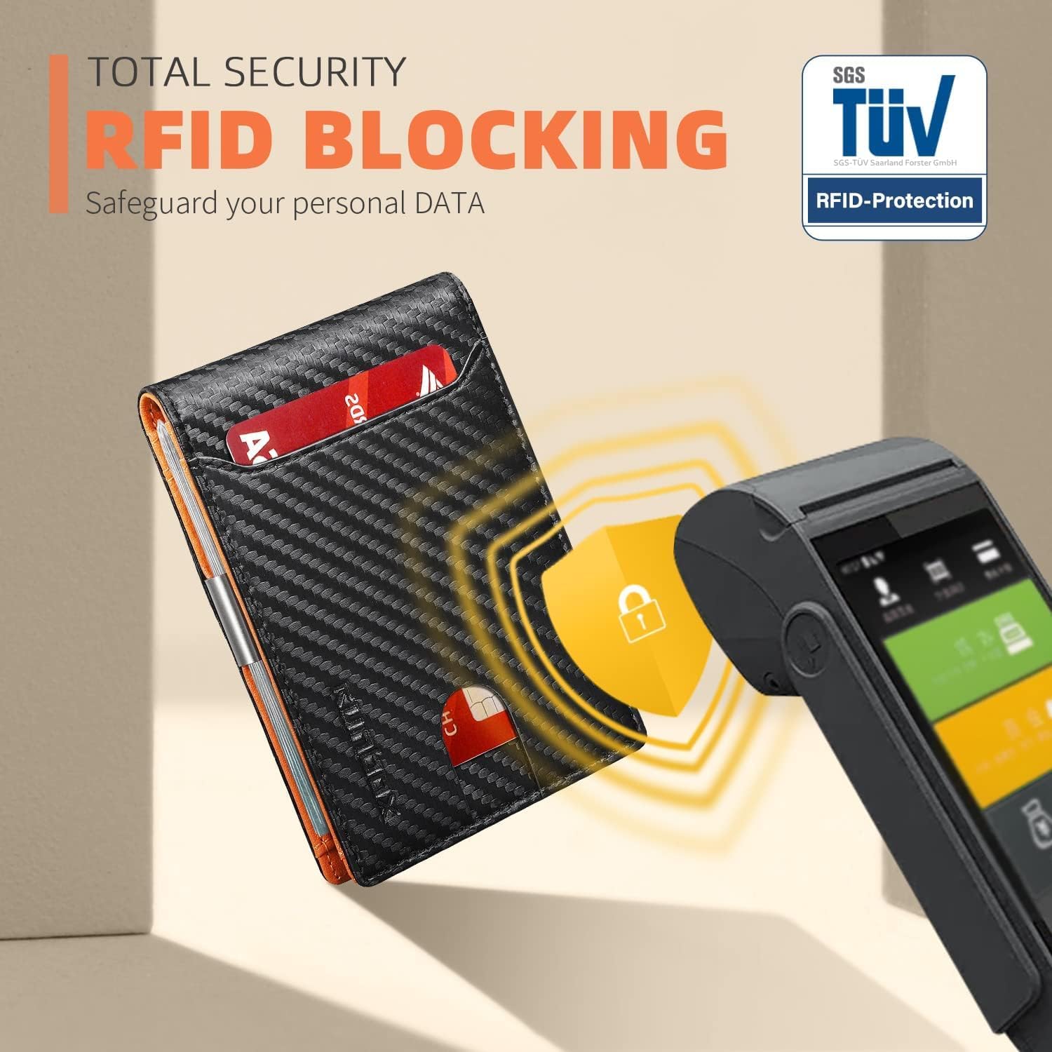 Detalle 2 de RUNBOX Slim Wallets for Men RFID 13.56 MHz