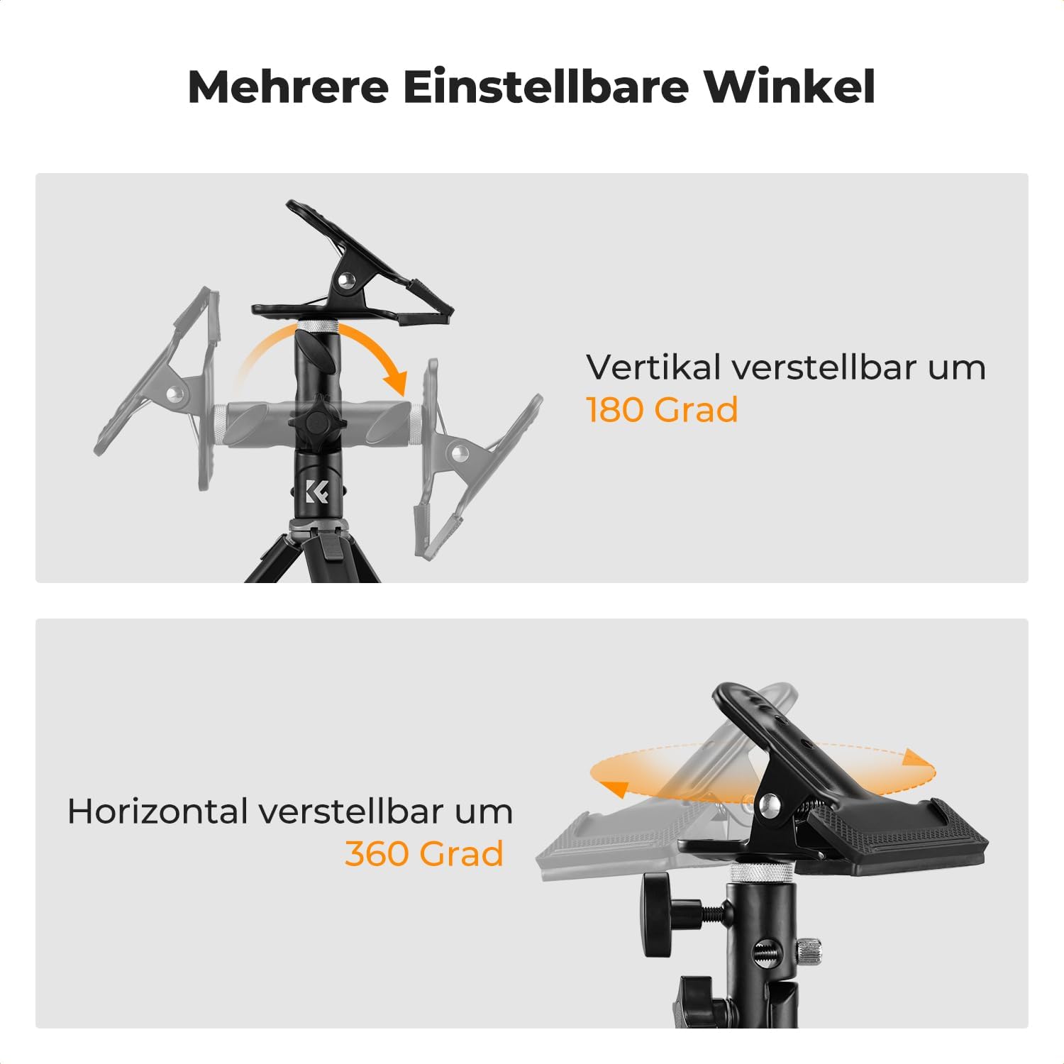 Detalle 2 de K&F CONCEPT Heavy Duty Reflektorklammer 180° verstellbar