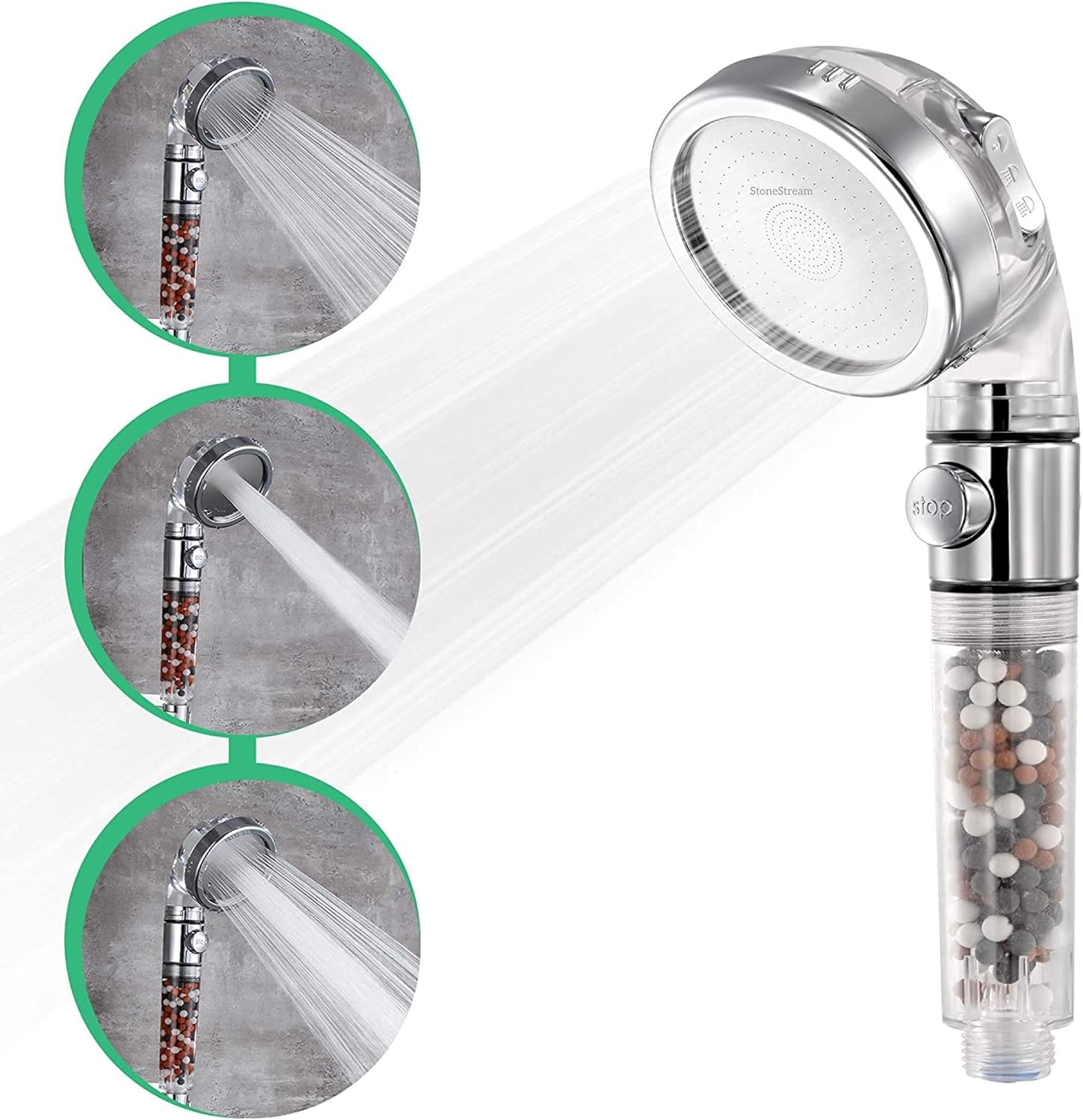 Detalle de StoneStream High Pressure Shower Head