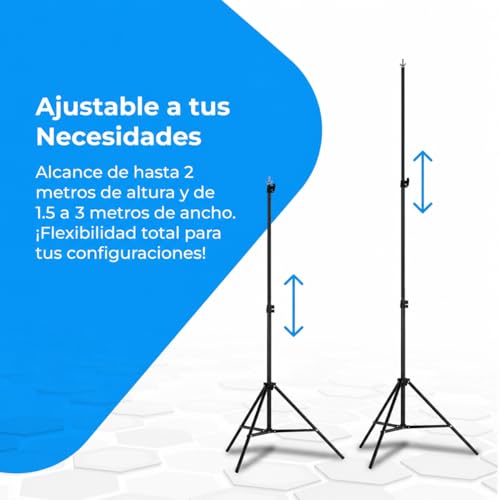 Thumbnail 4 de NK Soporte de Fondo para Fotografía Profesional 2 x 3 Metros: Ajustable, Retráctil y Estable