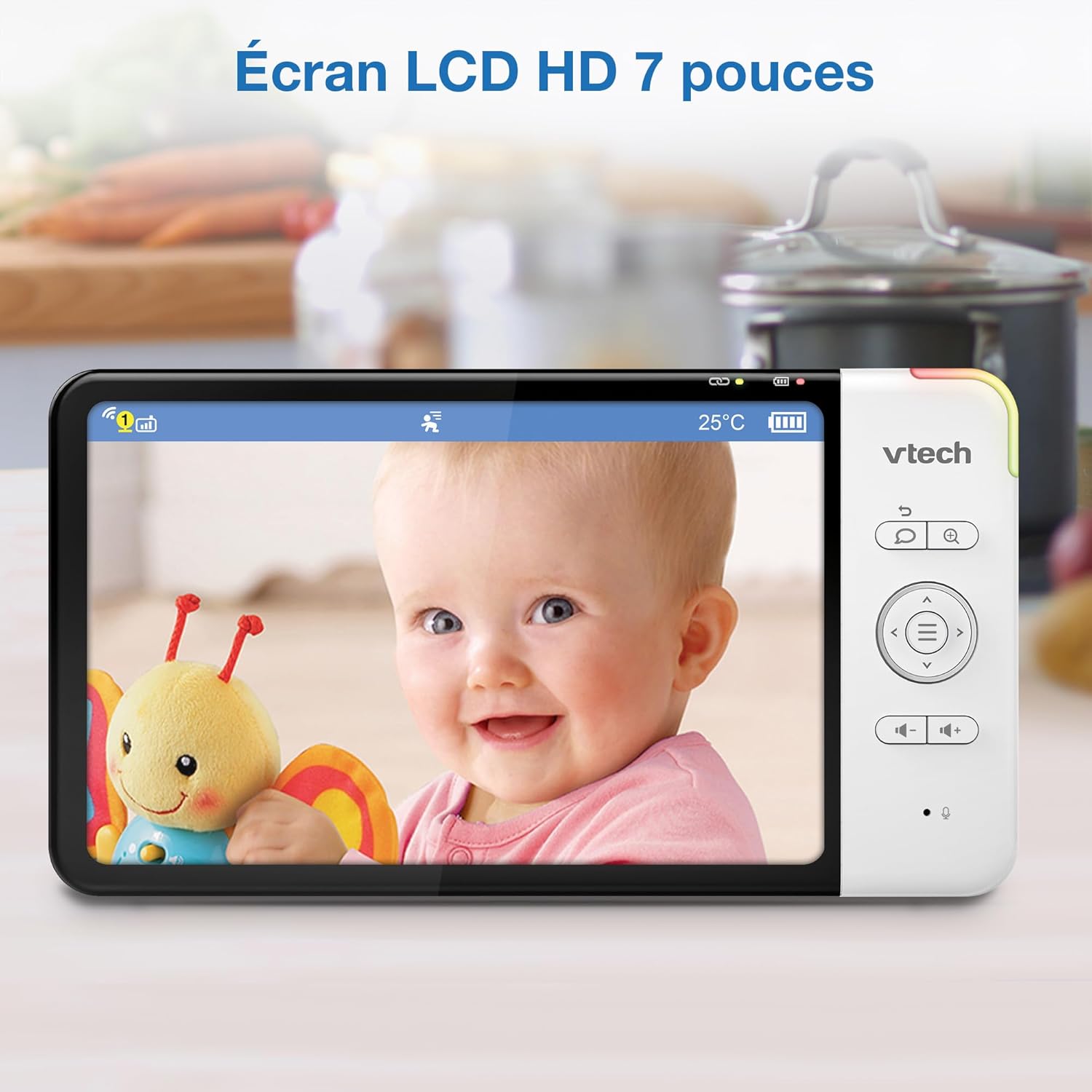 Thumbnail 3 de VTech RM7764-2HD : moniteur bébé intelligent Wi‑Fi avec 2 caméras et écran HD 7 pouces