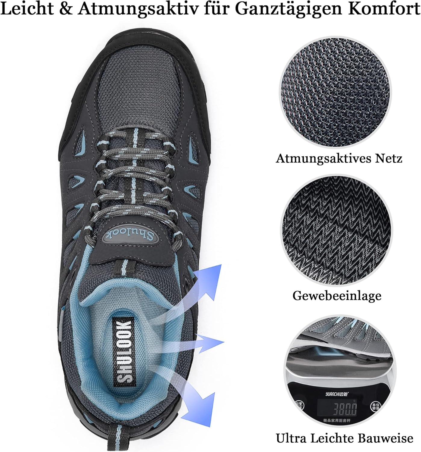 Thumbnail 3 de SHULOOK Wanderschuhe Damen wasserdicht & leicht – Outdoor-Trekkingschuhe fürs Gelände