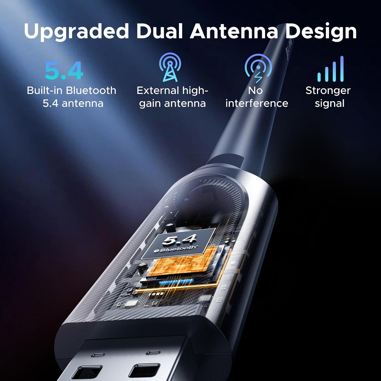Detalle 2 de UGREEN AX900 WiFi Dongle 900 Mbps