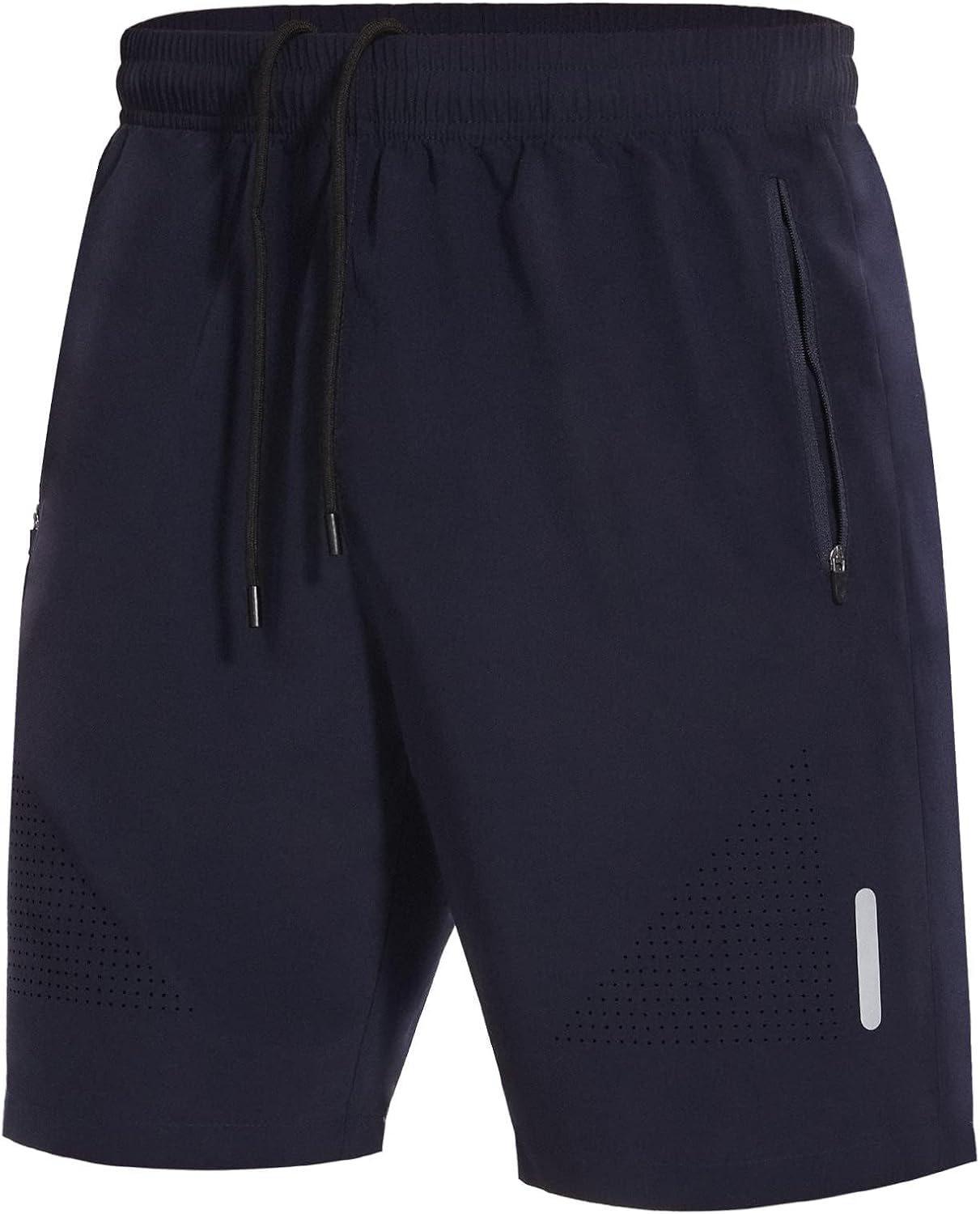 Detalle de SIHOHAN Herren Sport Shorts – Schnell Trocknend, mit Reißverschluss-Taschen, elastischem Bund