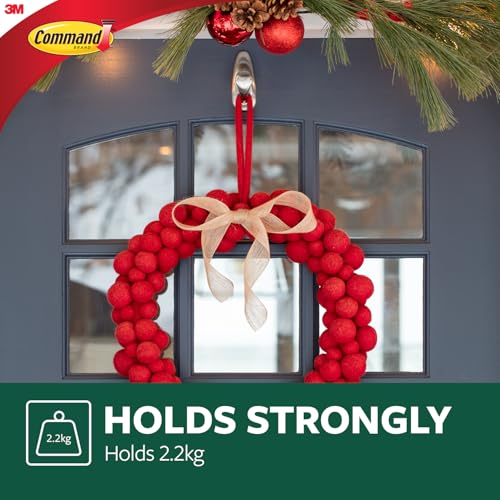 Thumbnail 2 de Command Large Outdoor Brushed Nickel Metal Hook with 2 Adhesive Strips