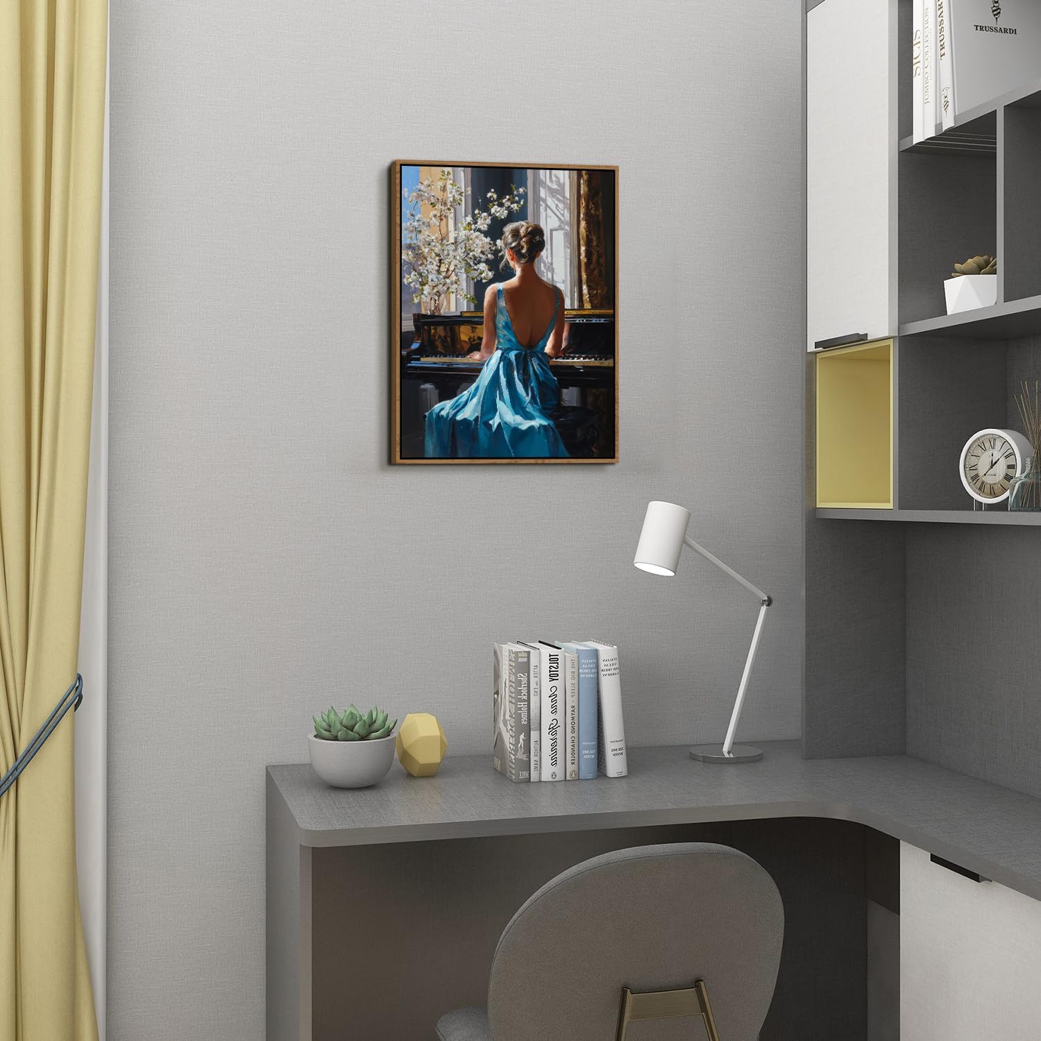 Thumbnail 3 de Vintage Decor Elegant Woman Wall Art (Wood Framed Canvas Prints), 12x16 inch