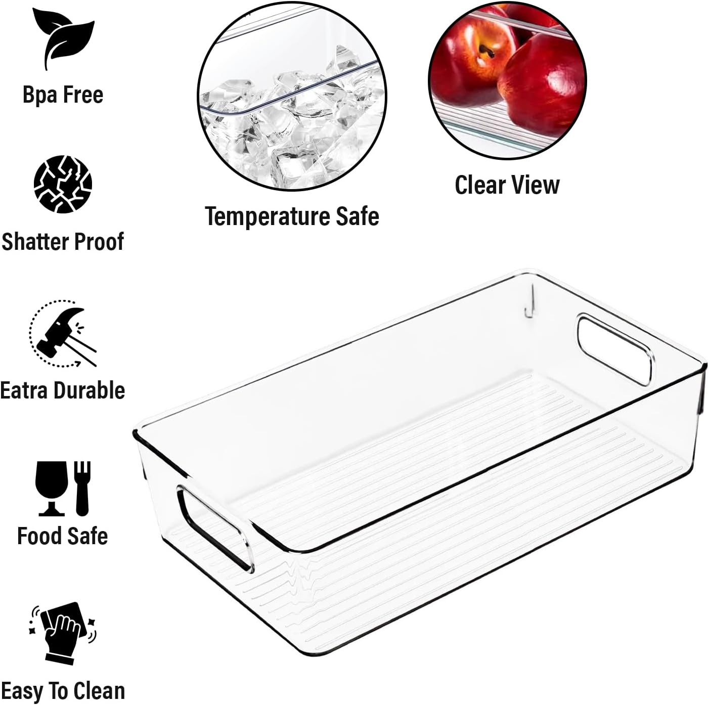 Thumbnail 1 de ShelfShaper Large Clear Plastic Storage Bins (BPA-Free) for Pantry, Fridge, Under Sink, and More