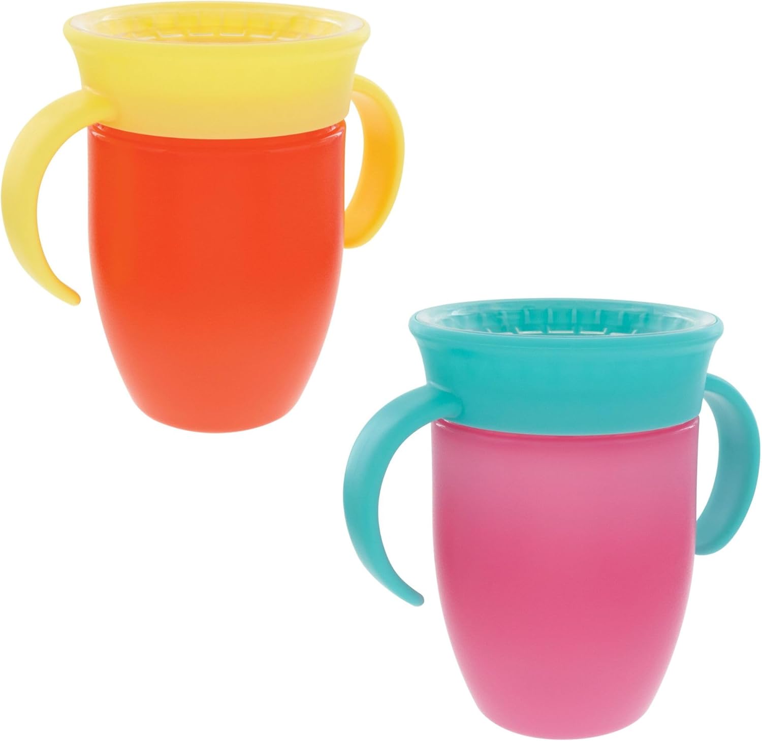 Thumbnail 5 de Nuby All Around Water Bottle - No Spill Sippy Cup (300ml/10oz) | Pack of 2 in Blue/Orange