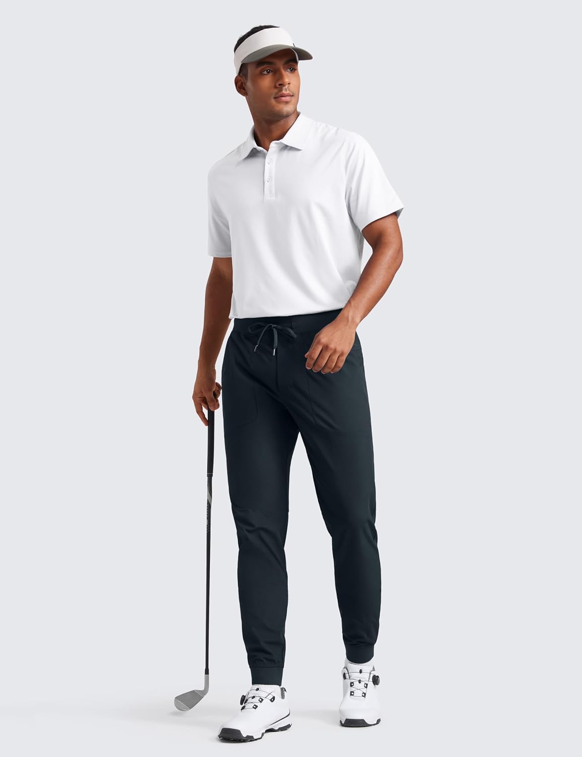 Detalle de CRZ YOGAll Day Comfy pantaloni da jogging da golf da uomo con elasticità e asciugatura rapida (81 cm)
