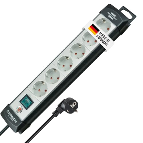 Detalle de Brennenstuhl Premium-Line Steckdosenleiste 6-Fach, 5 m Kabellänge