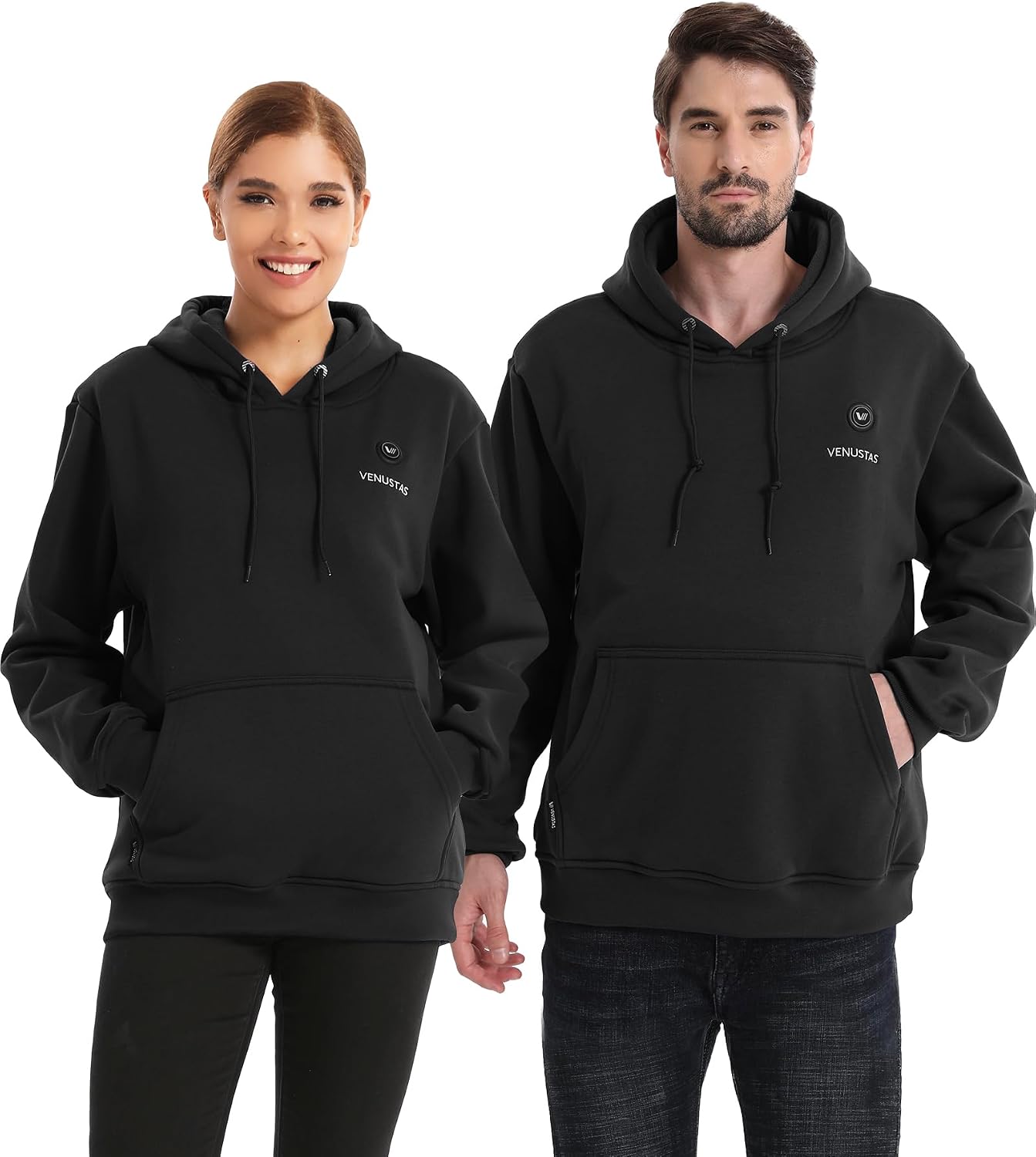 Detalle 2 de Venustas Unisex Pullover Heated Hoodie with Battery, 5 Heating Zones