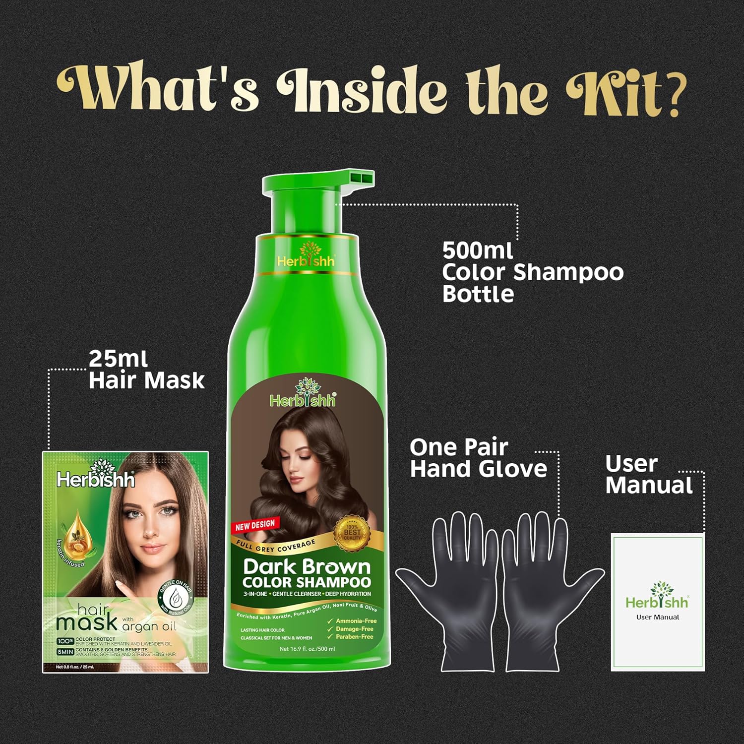 Thumbnail 4 de Herbishh Magic Dye Shampoo, 500ml ⚙