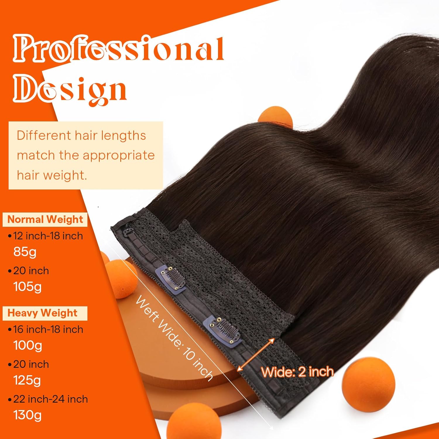 Thumbnail 1 de Sunny Hair Invisible Wire Human Hair Extensions (20 inch, 125G) — 4 Chocolate Brown