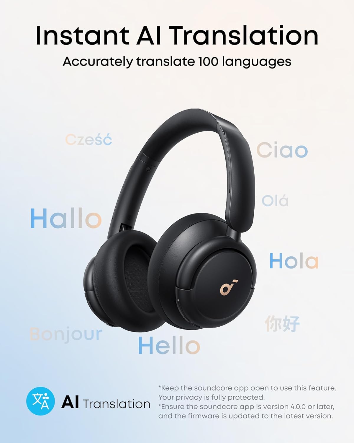 Detalle de soundcore Q30 ANC headphones 50H